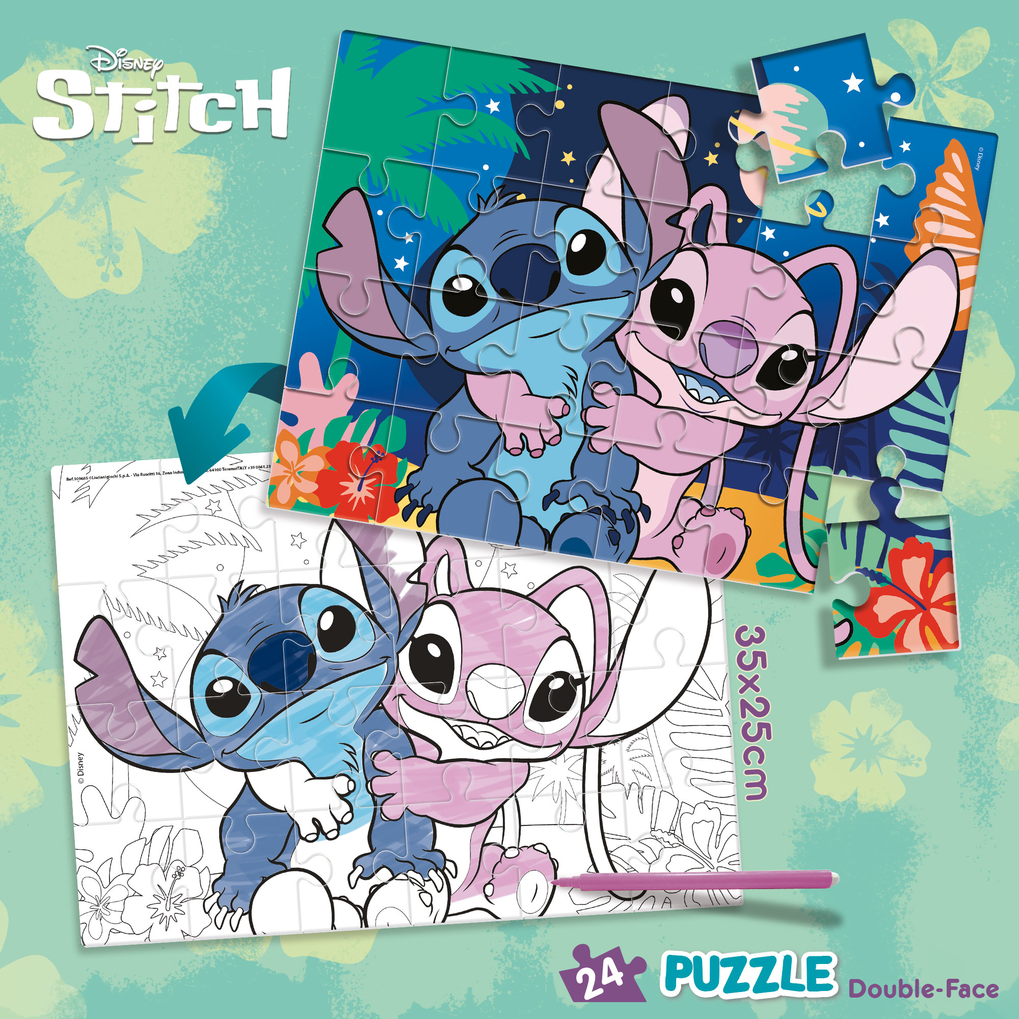 Lisciani Disney Puzzle DF M-Plus 24 puzzle bambini Lilo & Stitch