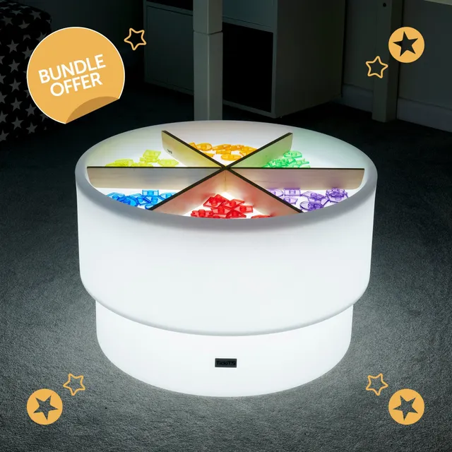 Tickit Discovery Glow Table tavolo luminoso divisori legno