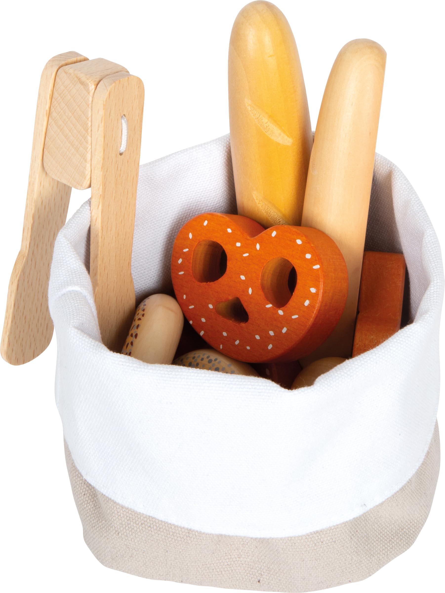 smallfoot fresh set pane giocattolo legno 12 pezzi con cestino