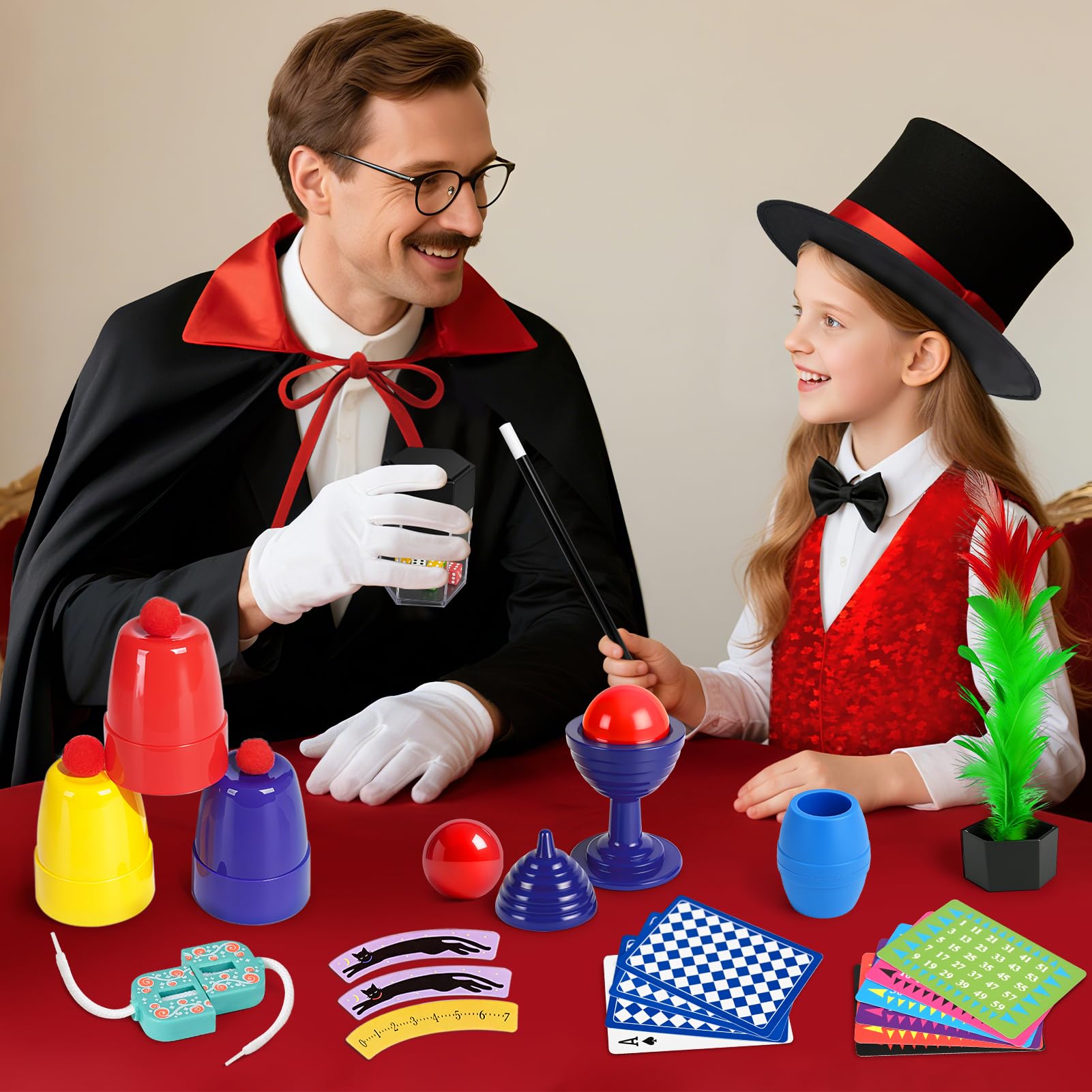 DINORUN Giochi di Magia set magia bambini con cappello costume
