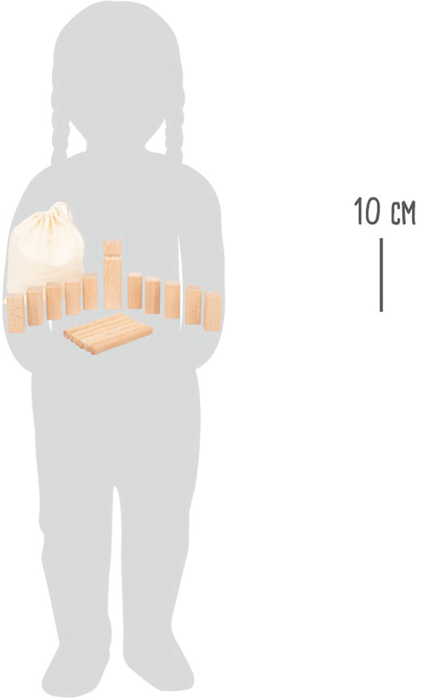 Smallfoot 11356 Mini-Kubb gioco vichinghi in legno 17 pezzi