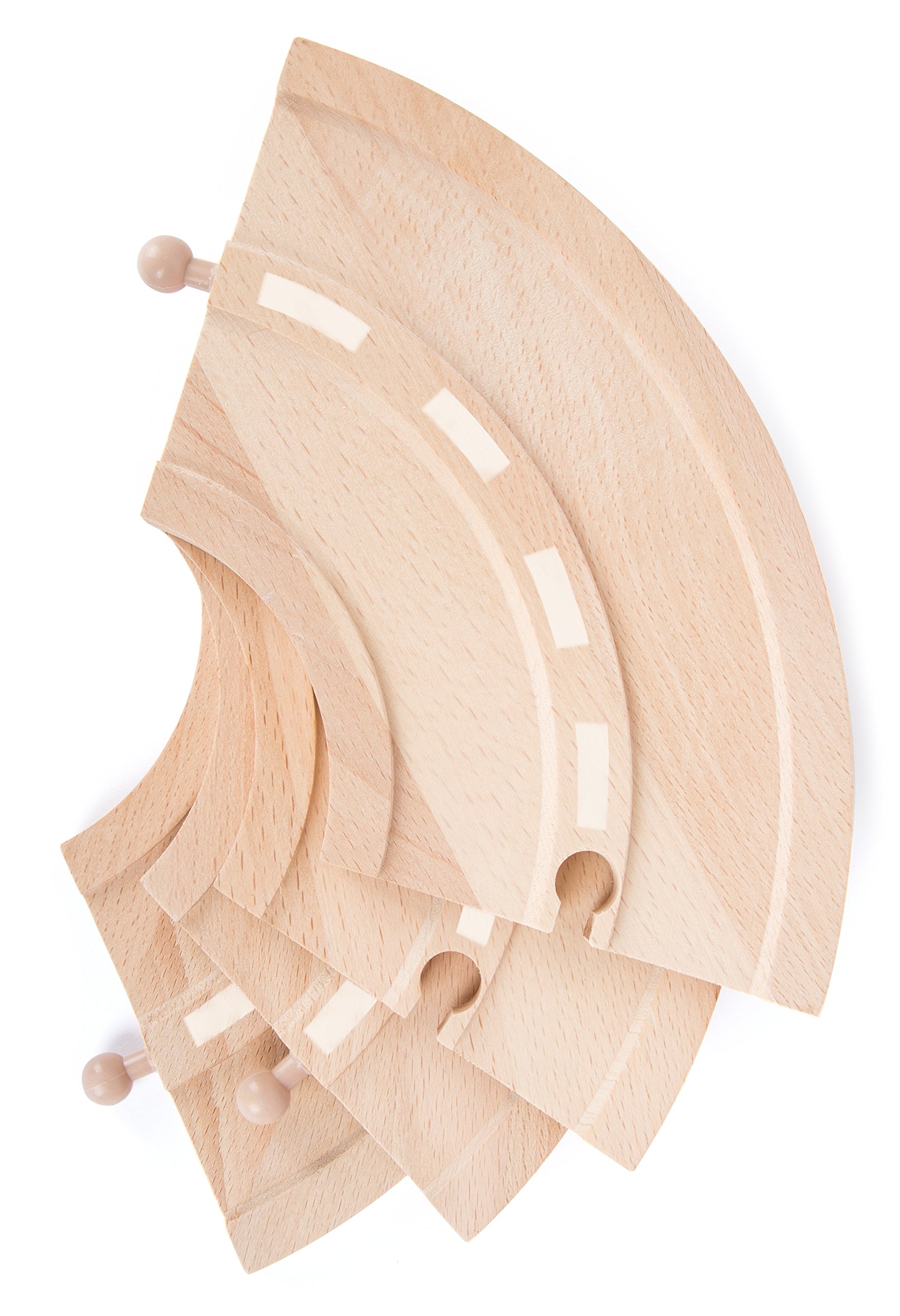 smallfoot 10808 set curve legno per pista 4 pezzi