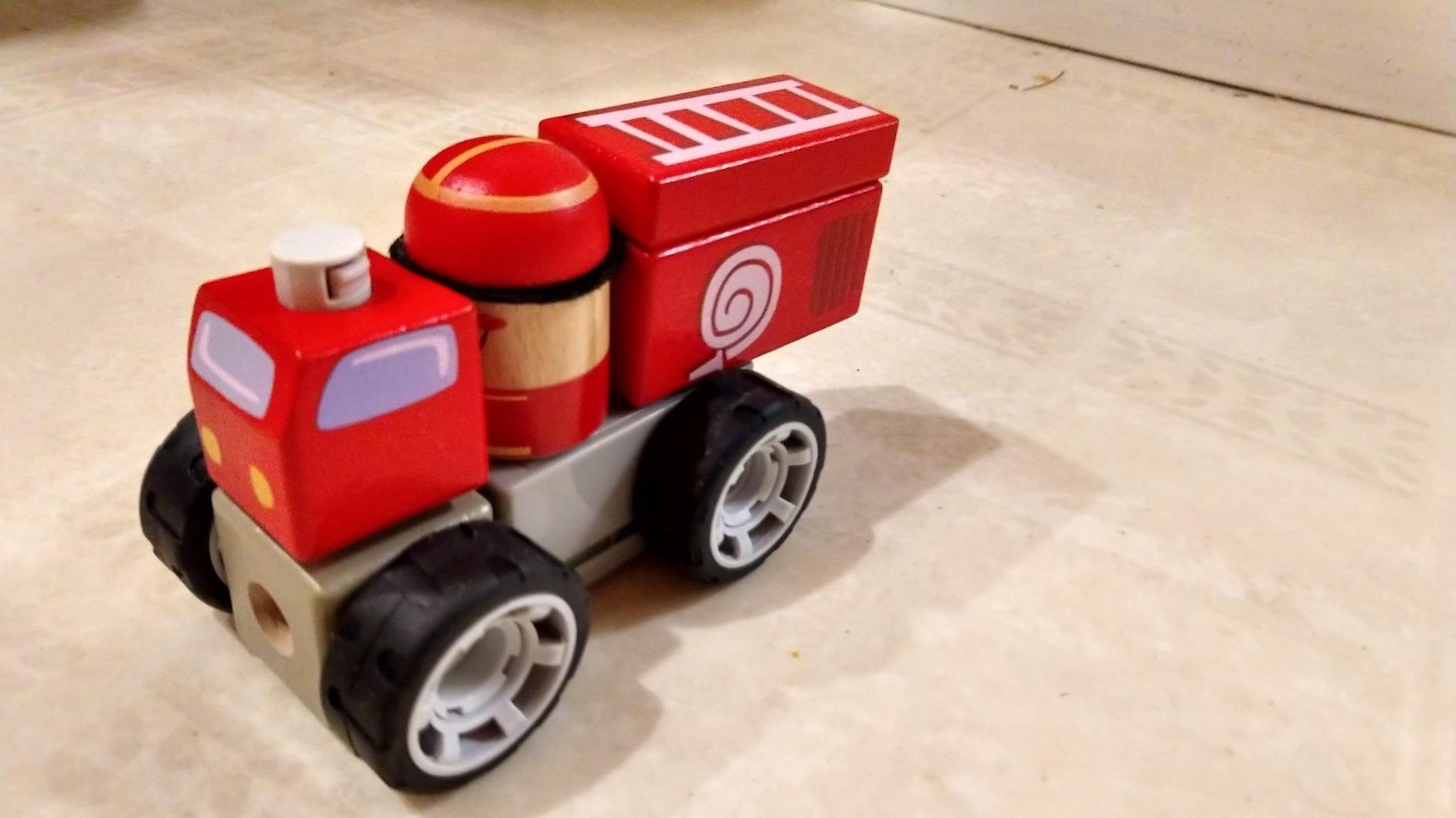 smallfoot Set Costruzioni 10624 Stazione Pompieri con auto legno