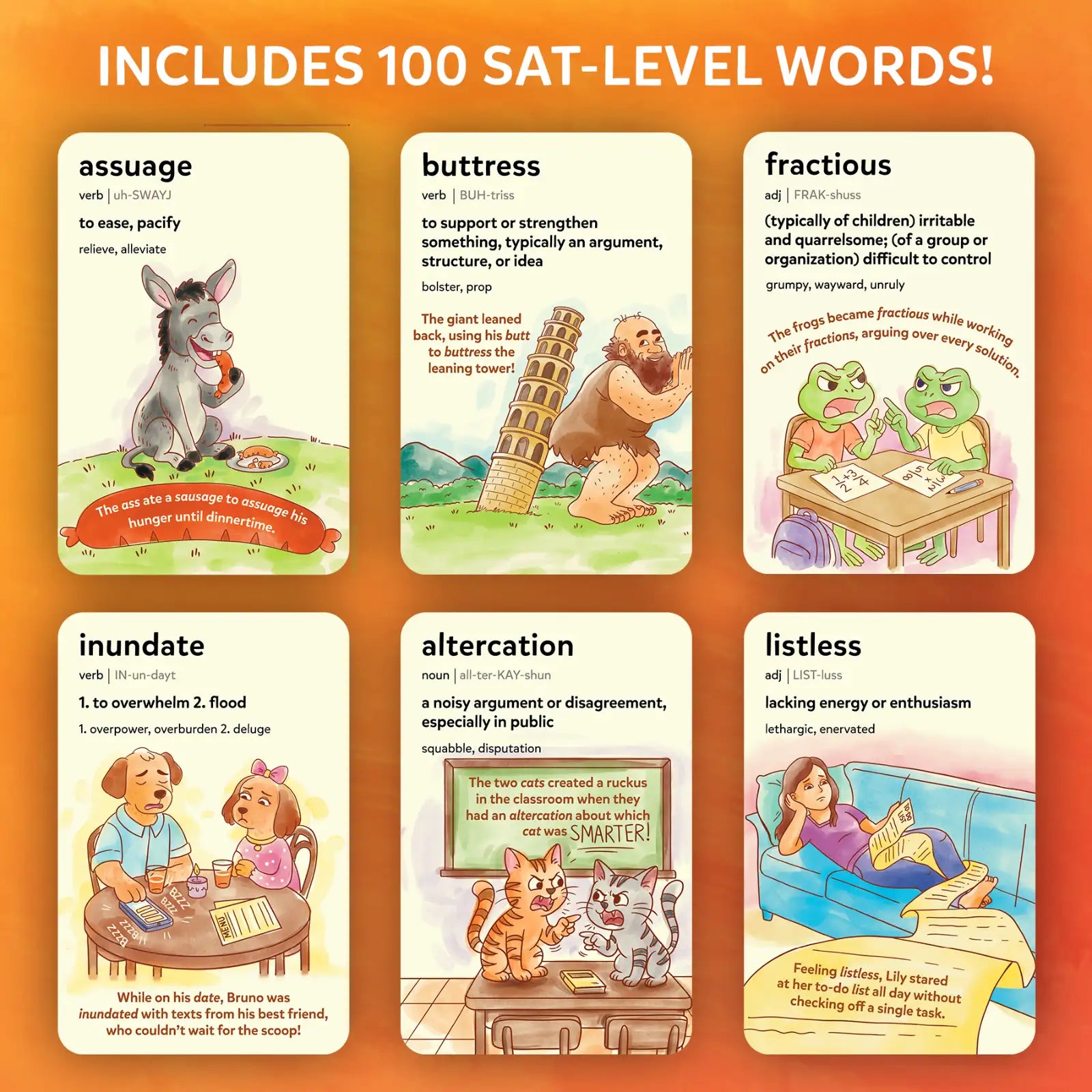 Skillmatics Wordables Level 3 flashcard vocabolario SAT