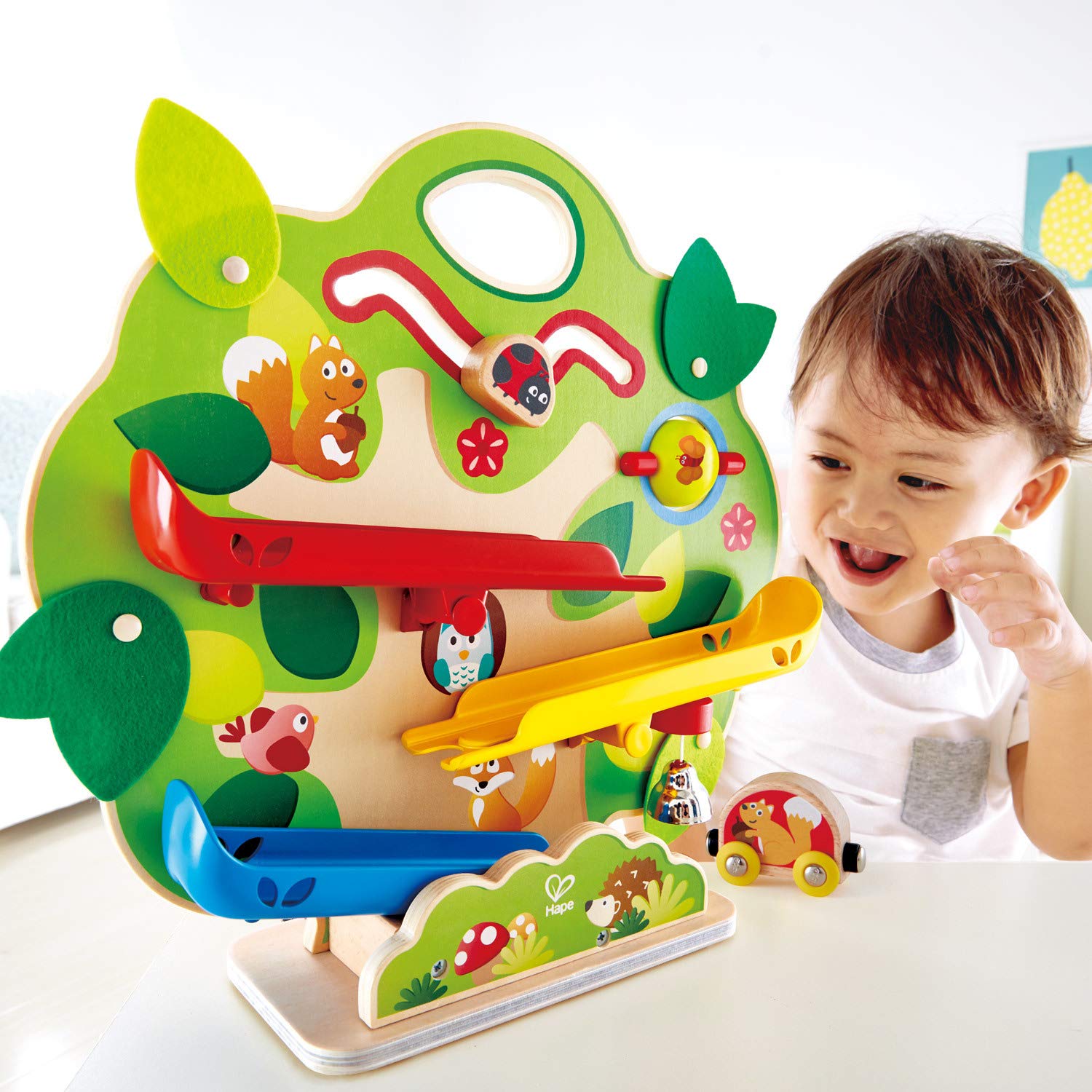 Hape scoiattoli circuito treno portatile legno