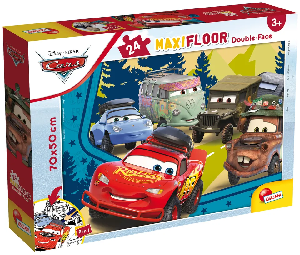 Lisciani Disney Maxi Floor 24 Cars puzzle double-face 24 pezzi