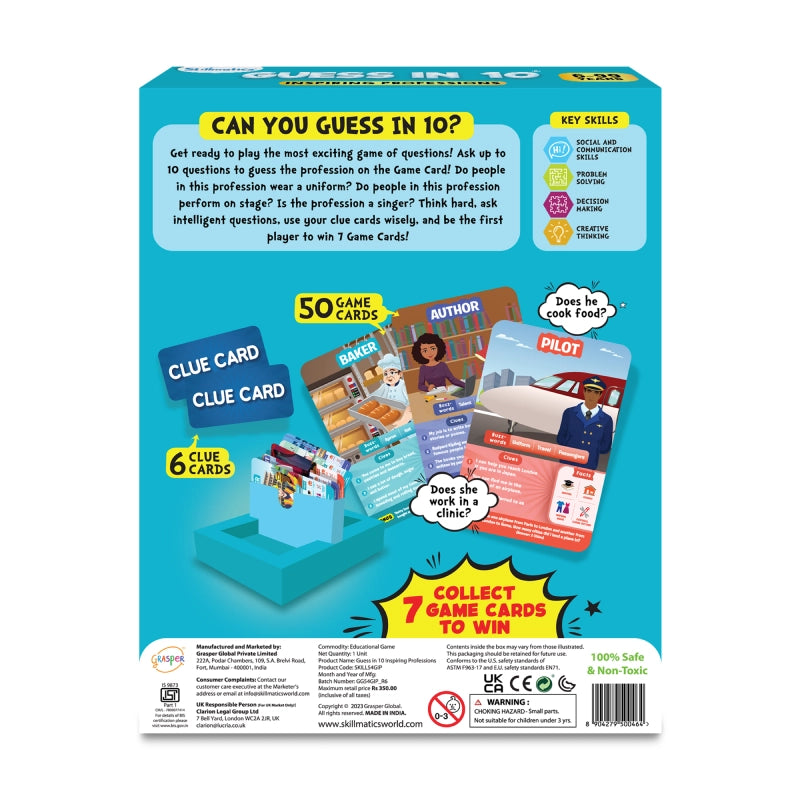 Skillmatics Guess in 10 Inspiring Professions gioco carte mestieri