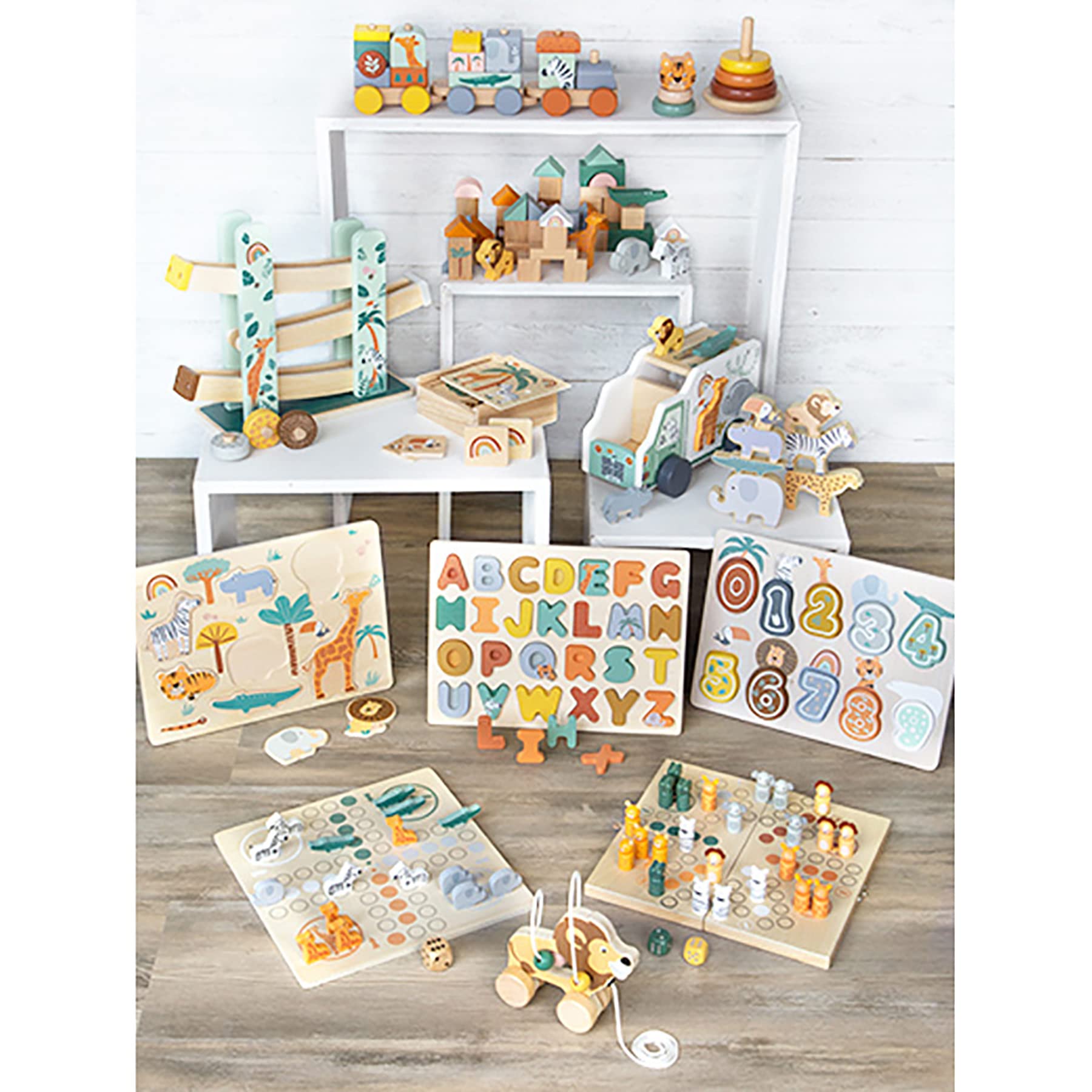 smallfoot Safari 11702 puzzle numeri legno 0-9