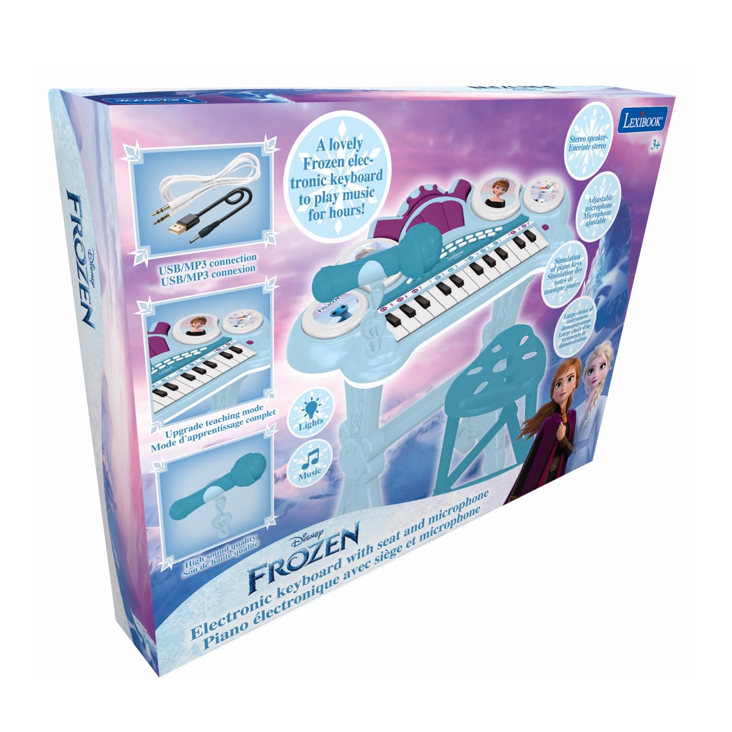 Lexibook Frozen K707FZ tastiera elettronica con sgabello