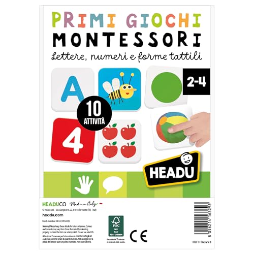 Headu Primi Giochi kit lettere numeri 2-4 anni