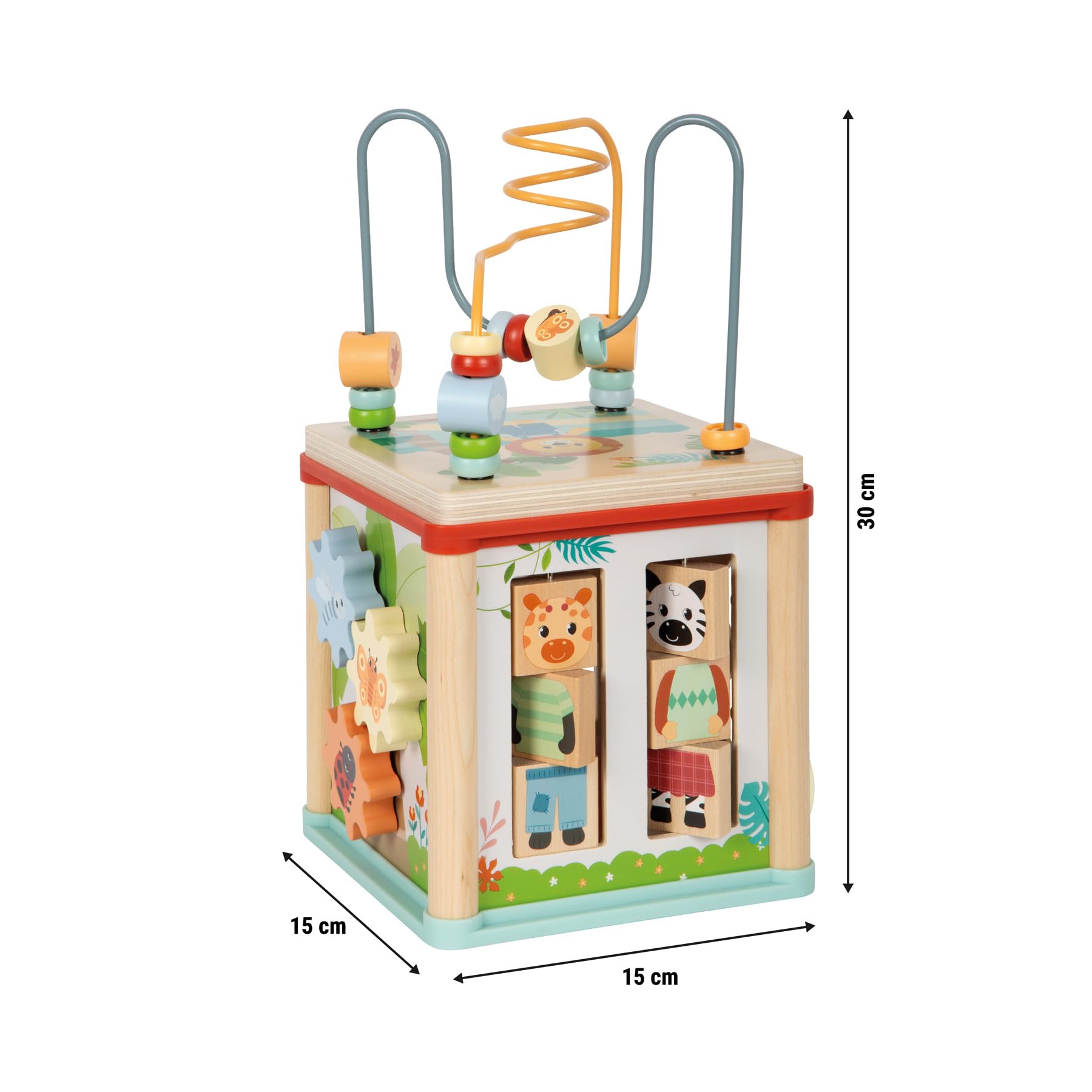 smallfoot Jungle Friends dado motricità legno 5 giochi 1 anno