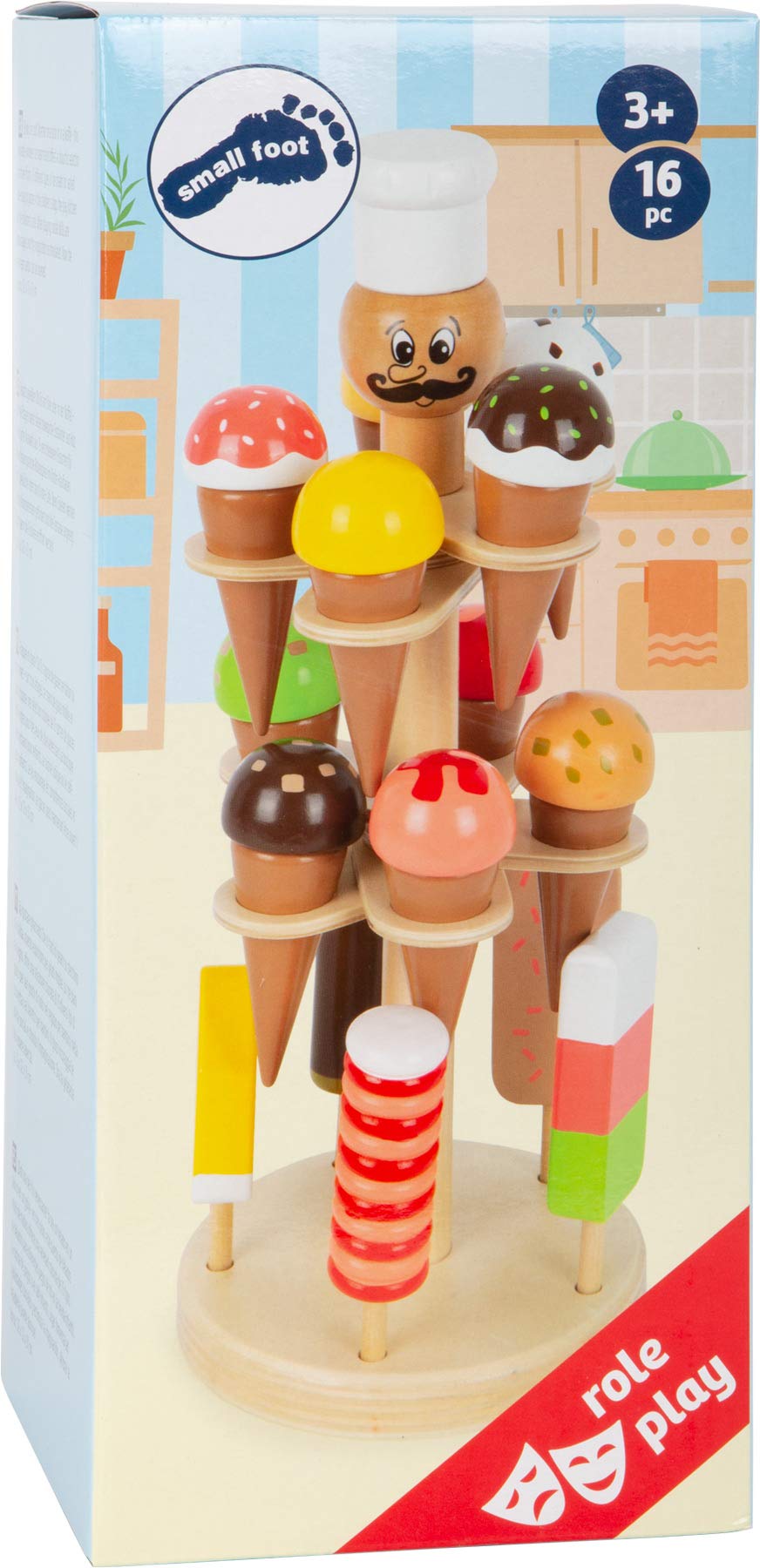 small foot Luigi Gelato supporto gelati legno 15 gusti