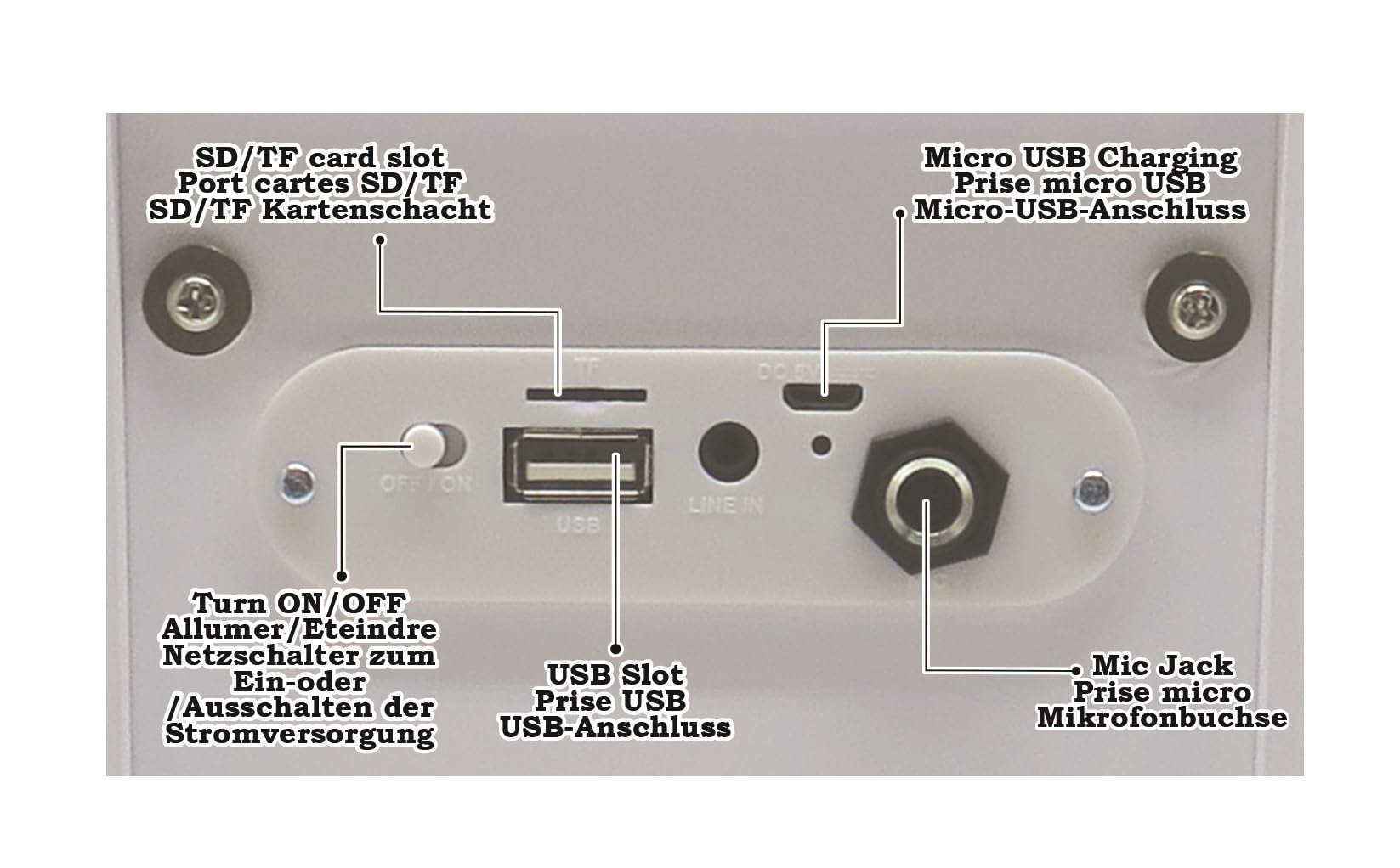 Lexibook iParty BTP180Z altoparlante bluetooth bianco