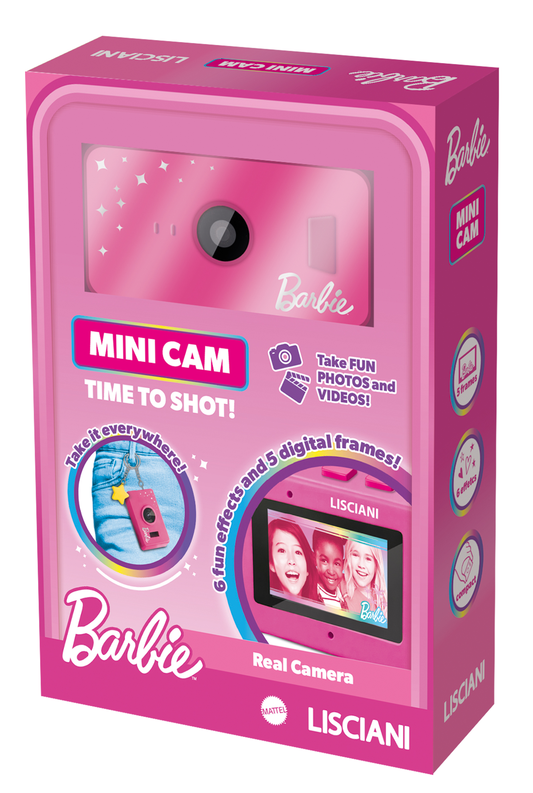 Barbie Mini Cam fotocamera digitale con portachiavi e filtri