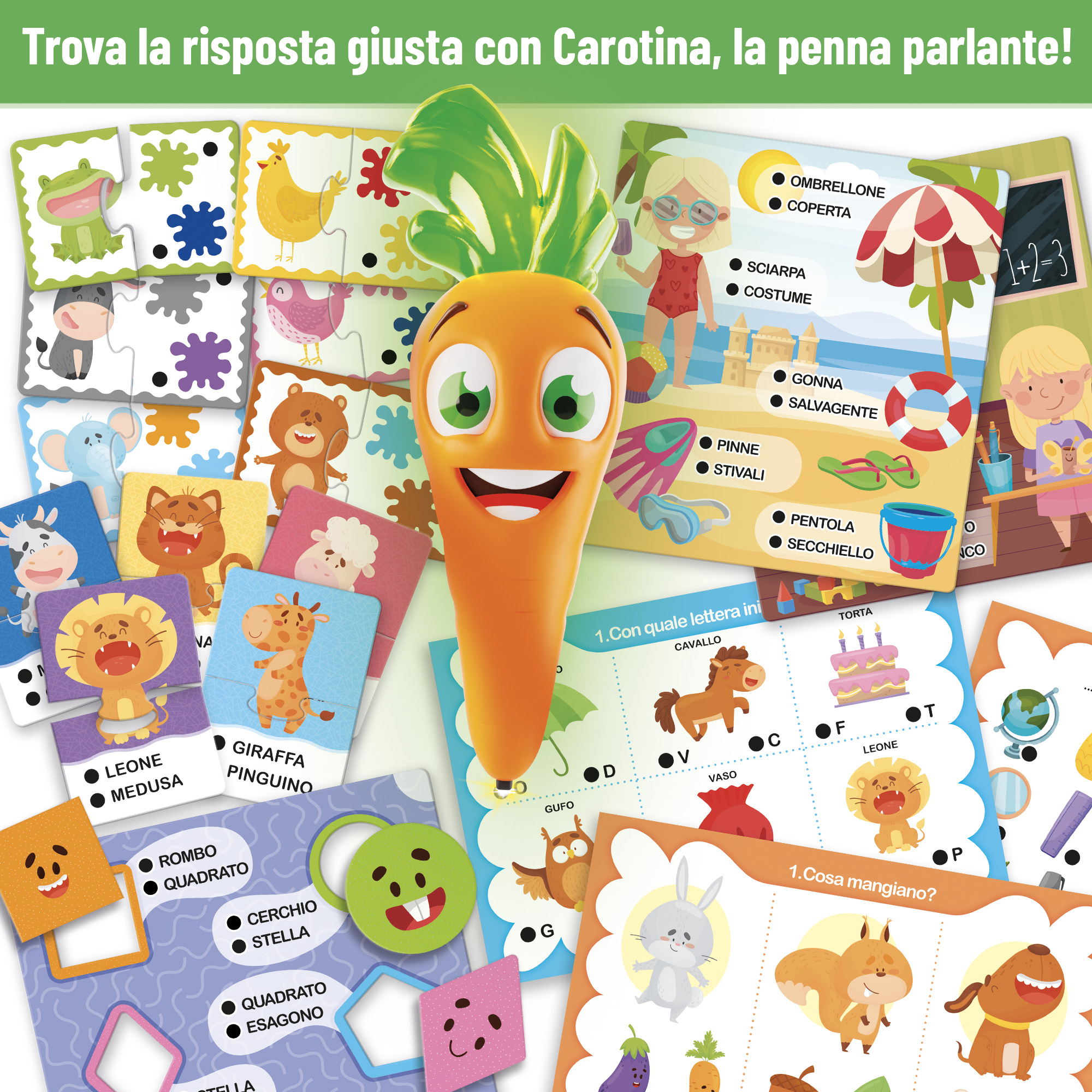 Lisciani Carotina Penna Parlante Primi Giochi educativo