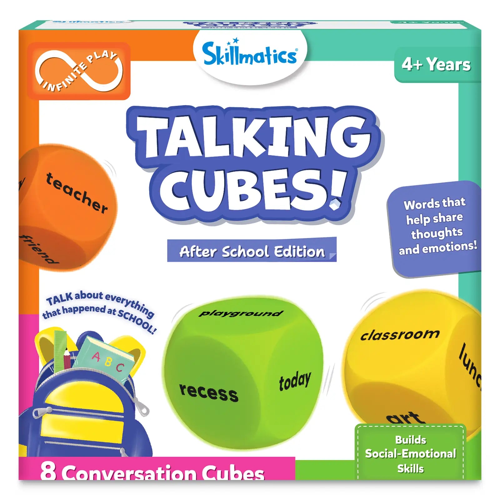 Skillmatics Chit Chat Cubes After School dadi conversazione 4+ anni