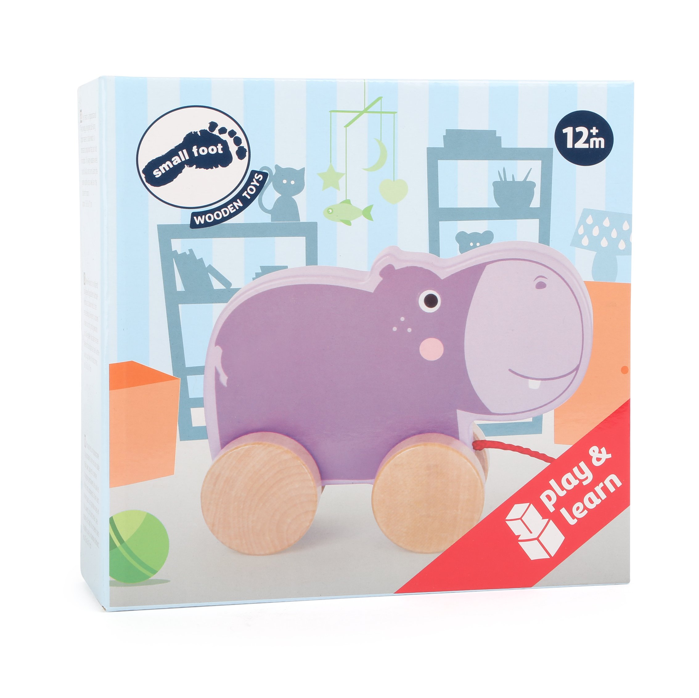 smallfoot 10611 trainabile legno ippopotamo