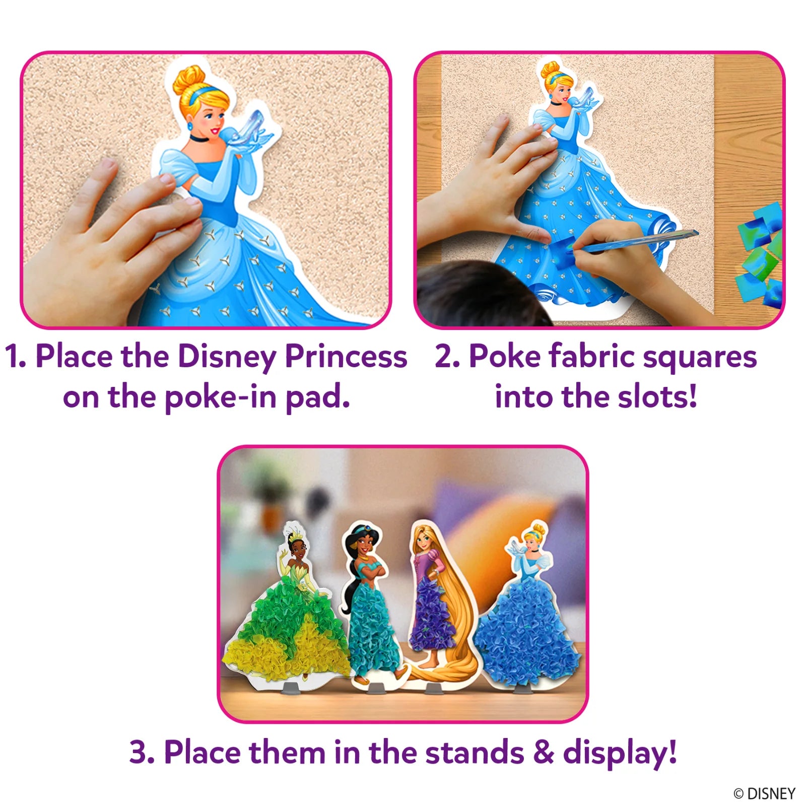 Skillmatics Poke-in Art Disney Princess kit creativo 4-9 anni