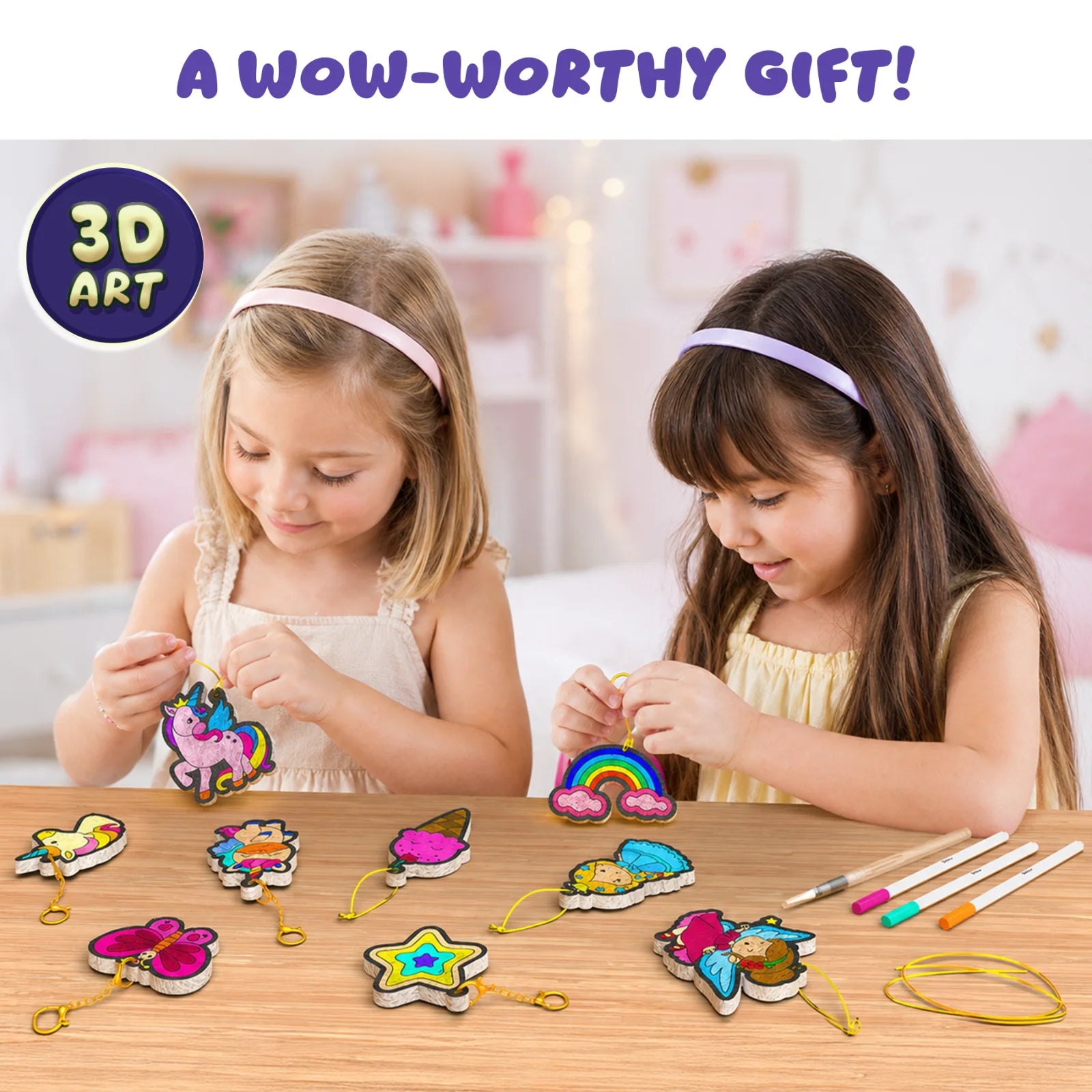Skillmatics Aqua Puffs Princesses Unicorns kit 3D 4+ anni