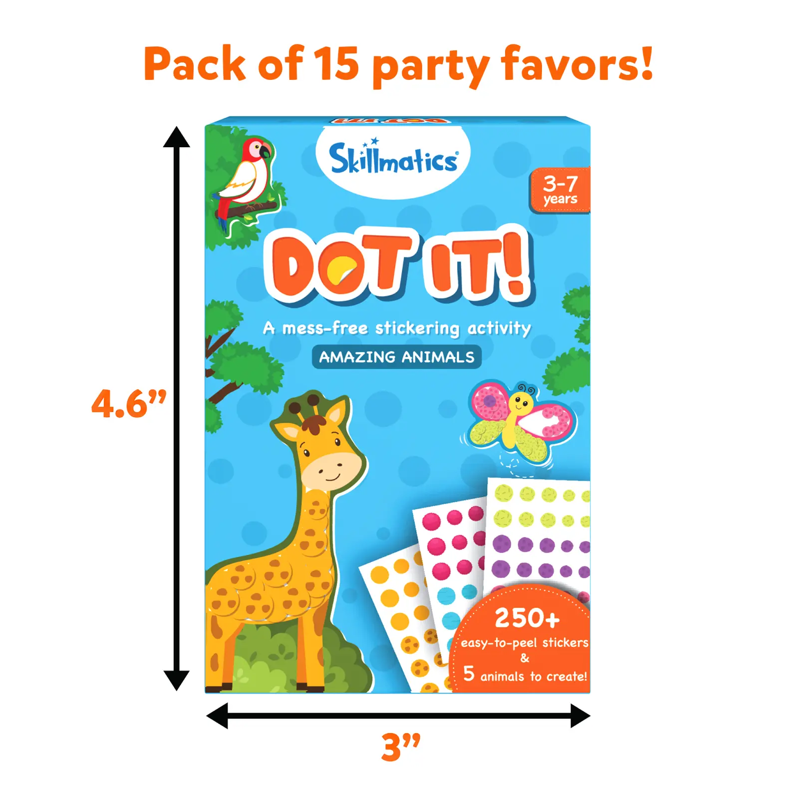 Skillmatics Dot It Animali sticker art 15 pezzi 3-7 anni