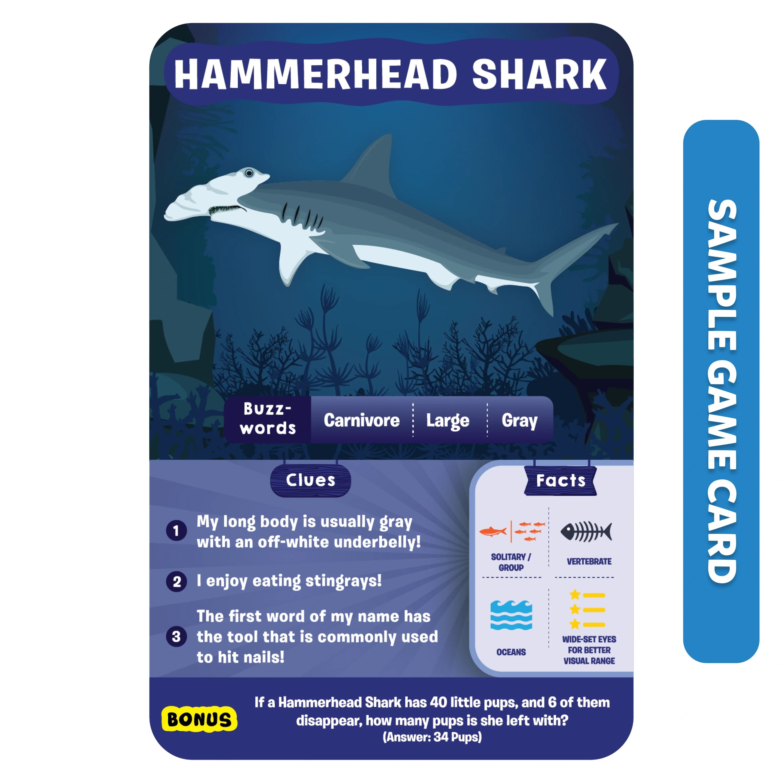 Skillmatics Guess in 10 Underwater Animals gioco carte