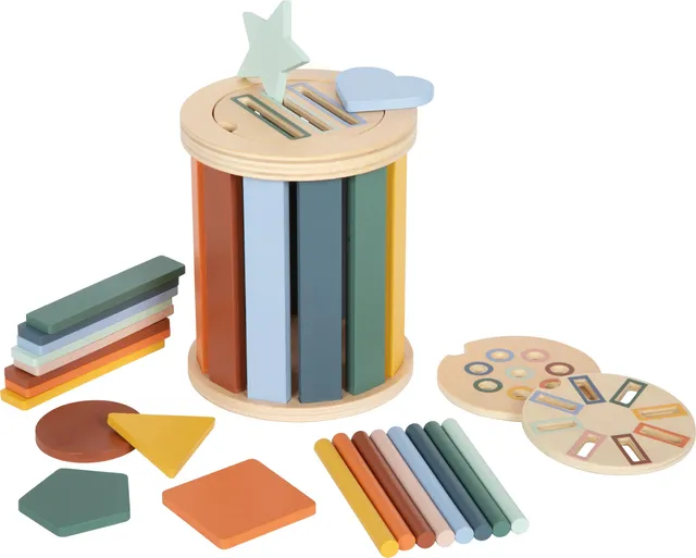 smallfoot Montessori 12816 gioco legno cestello 3 dischi