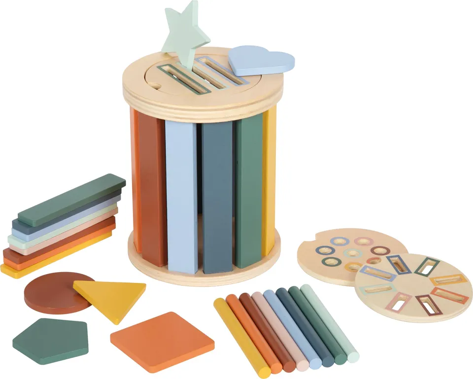 smallfoot Montessori 12816 gioco legno cestello 3 dischi