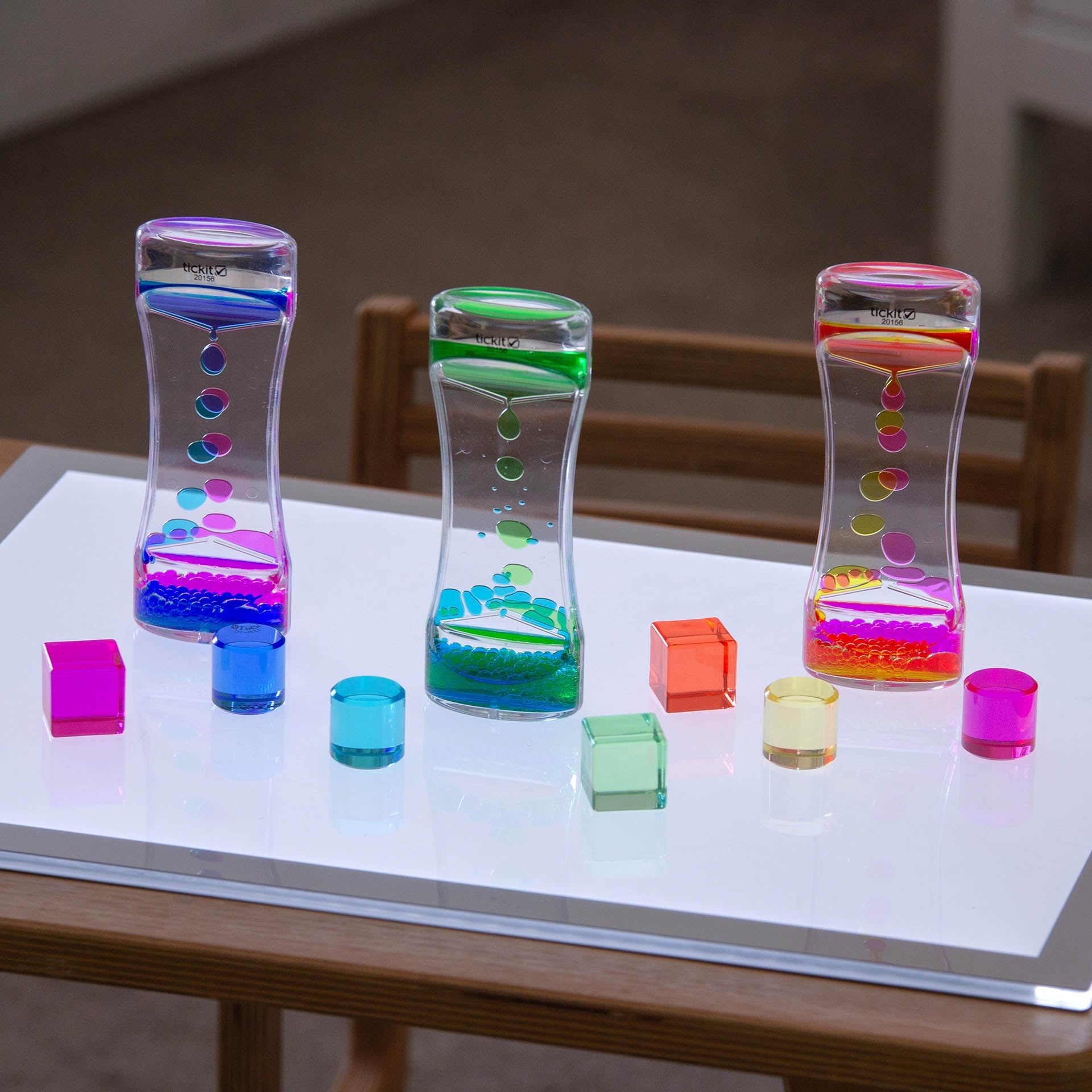 Tickit Sensory Dual Rainbow Cascade tubi 3 pezzi liquidi
