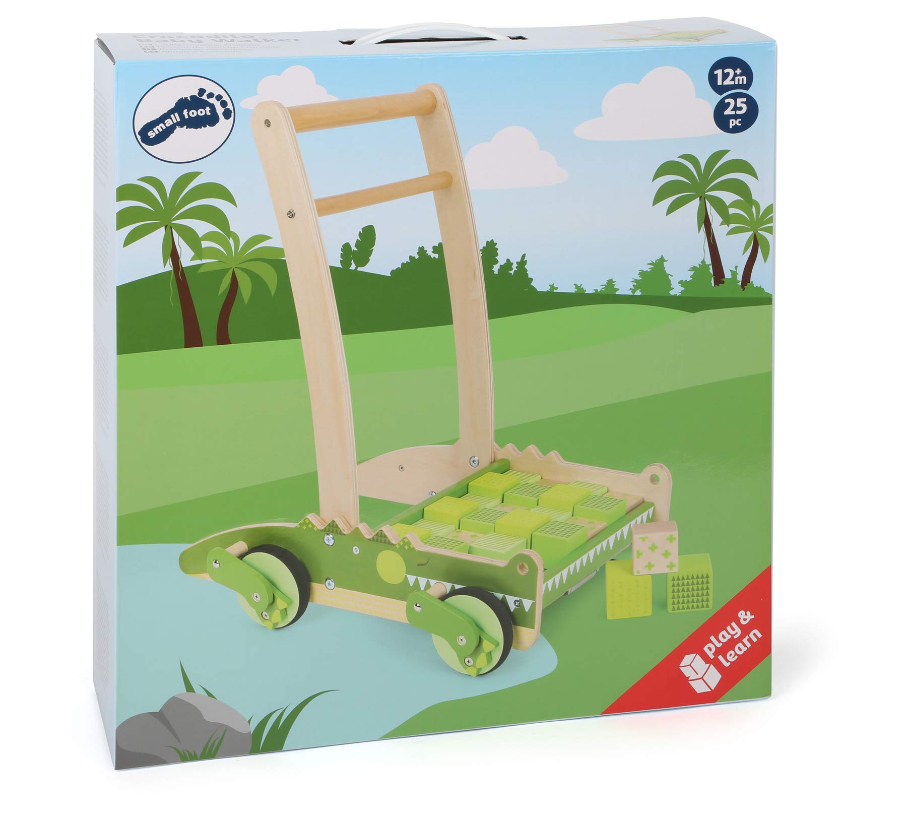 smallfoot 11738 carrello primi passi legno coccodrillo 24 pezzi
