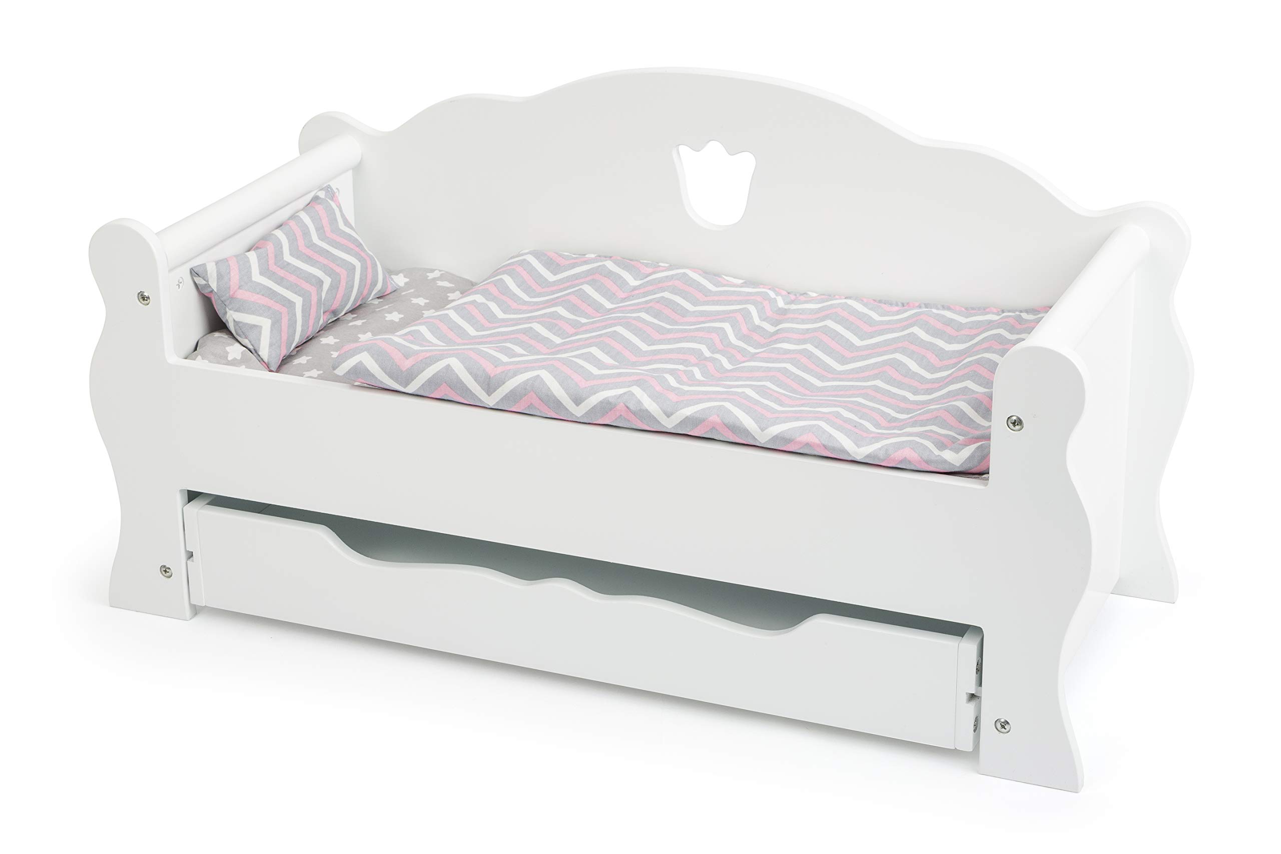 smallfoot 12023 letto a baldacchino per bambole stelle