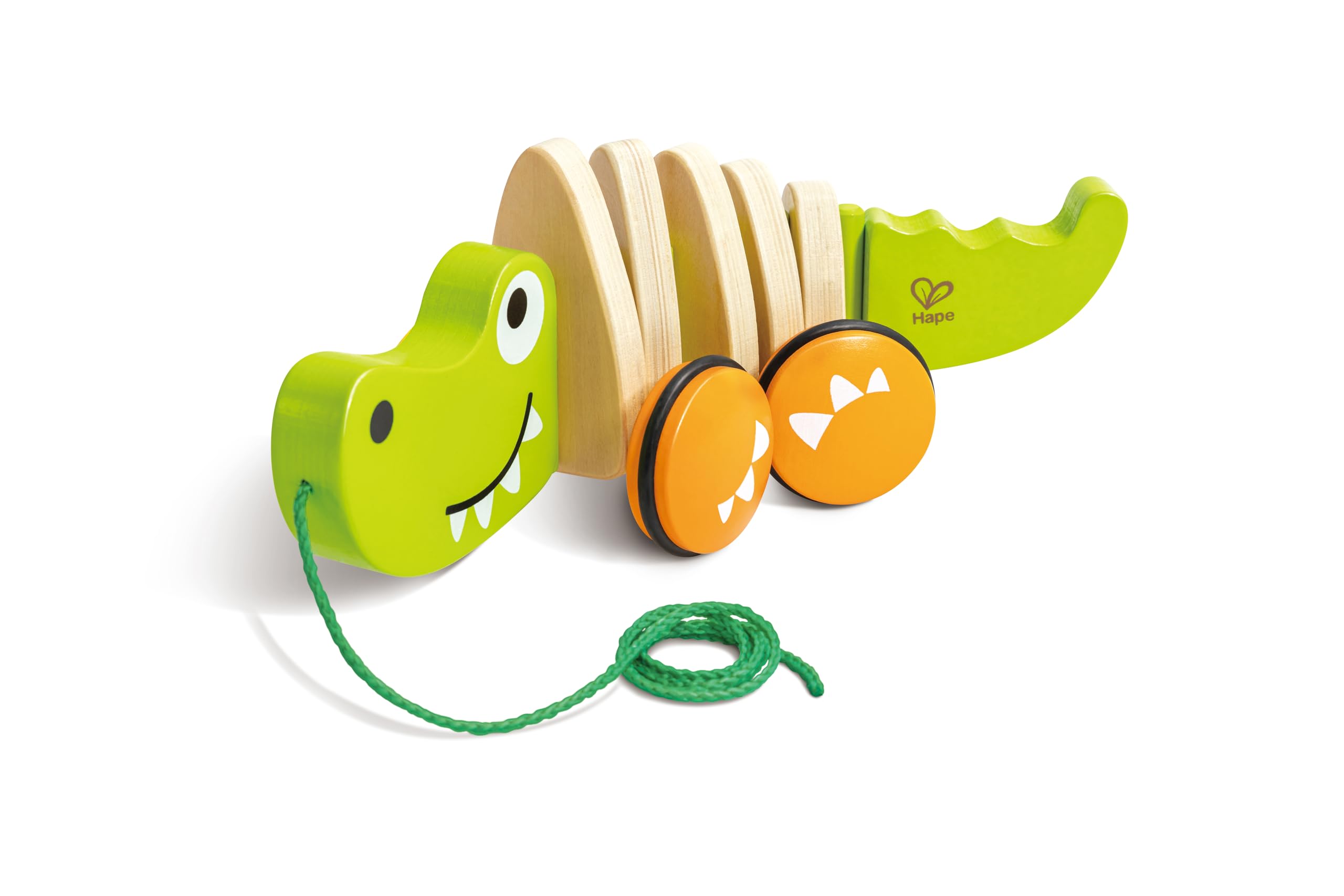 Hape E0348 Coccodrillo gioco trainabile in legno