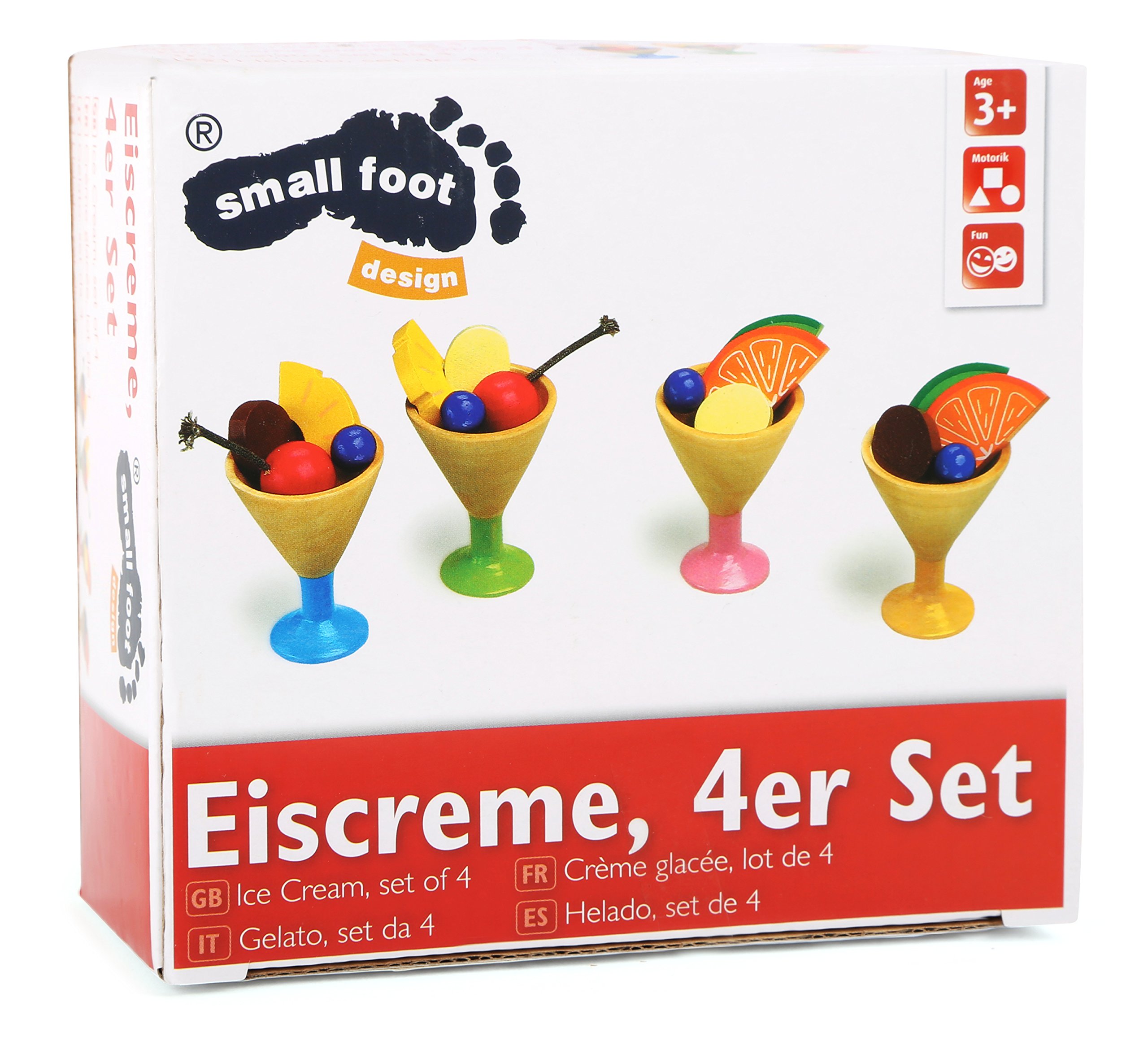 smallfoot 1776 set gelato legno 20 pezzi gioco ruolo 3 anni