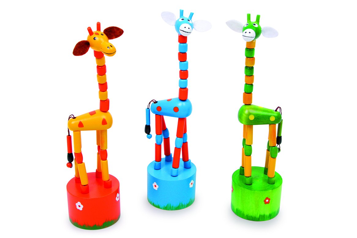 smallfoot 2648 giraffe giocattolo tasca set 3 pezzi