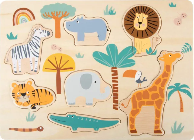 Small Foot Safari 11701 puzzle legno 7 animali savana