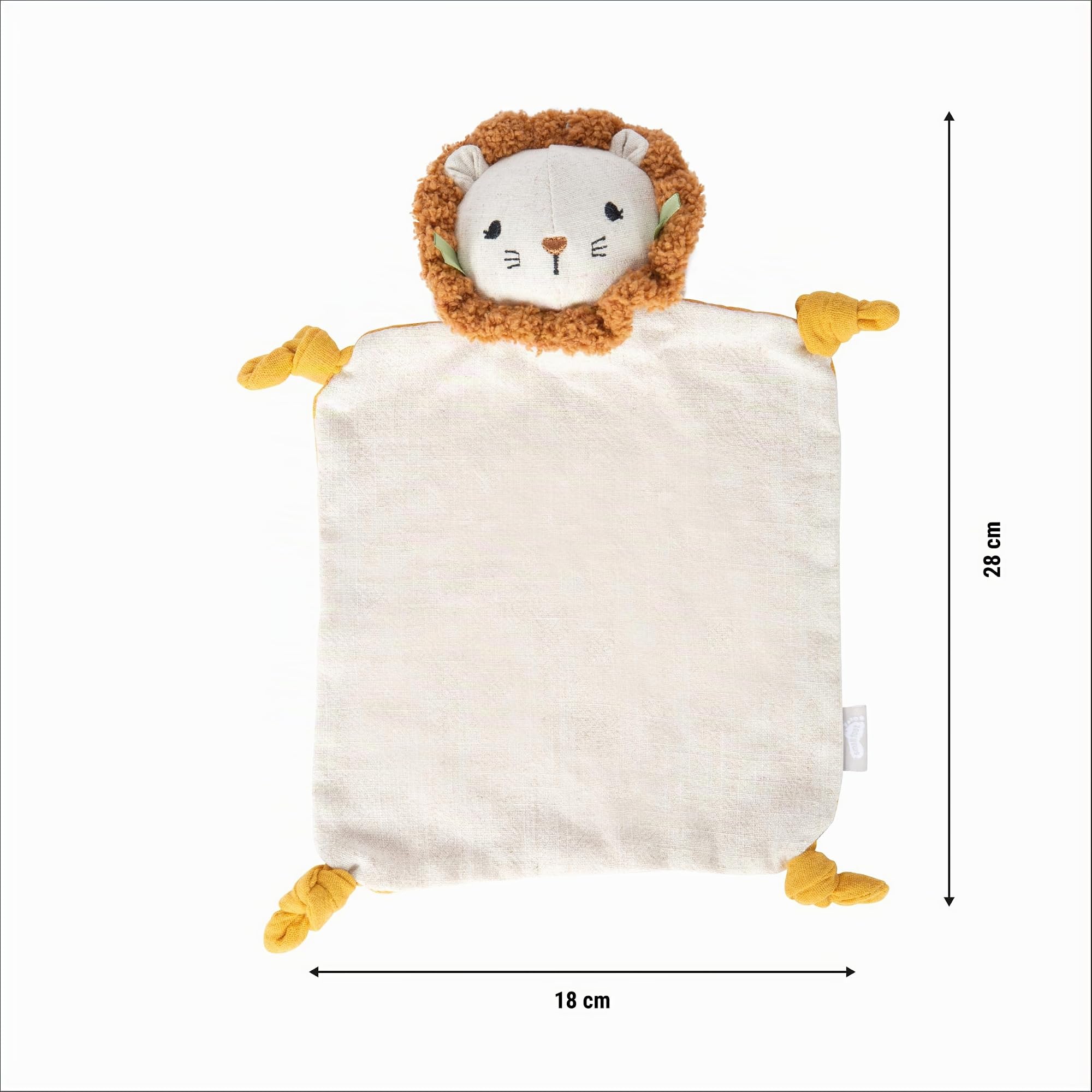 smallfoot Little Lion doudou bebè leone mussola 28 cm