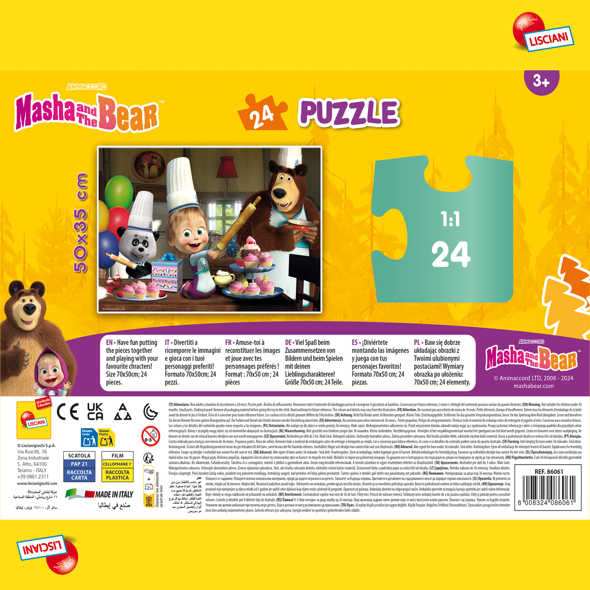 Masha e Orso Puzzle Plus 24 puzzle bambini scene