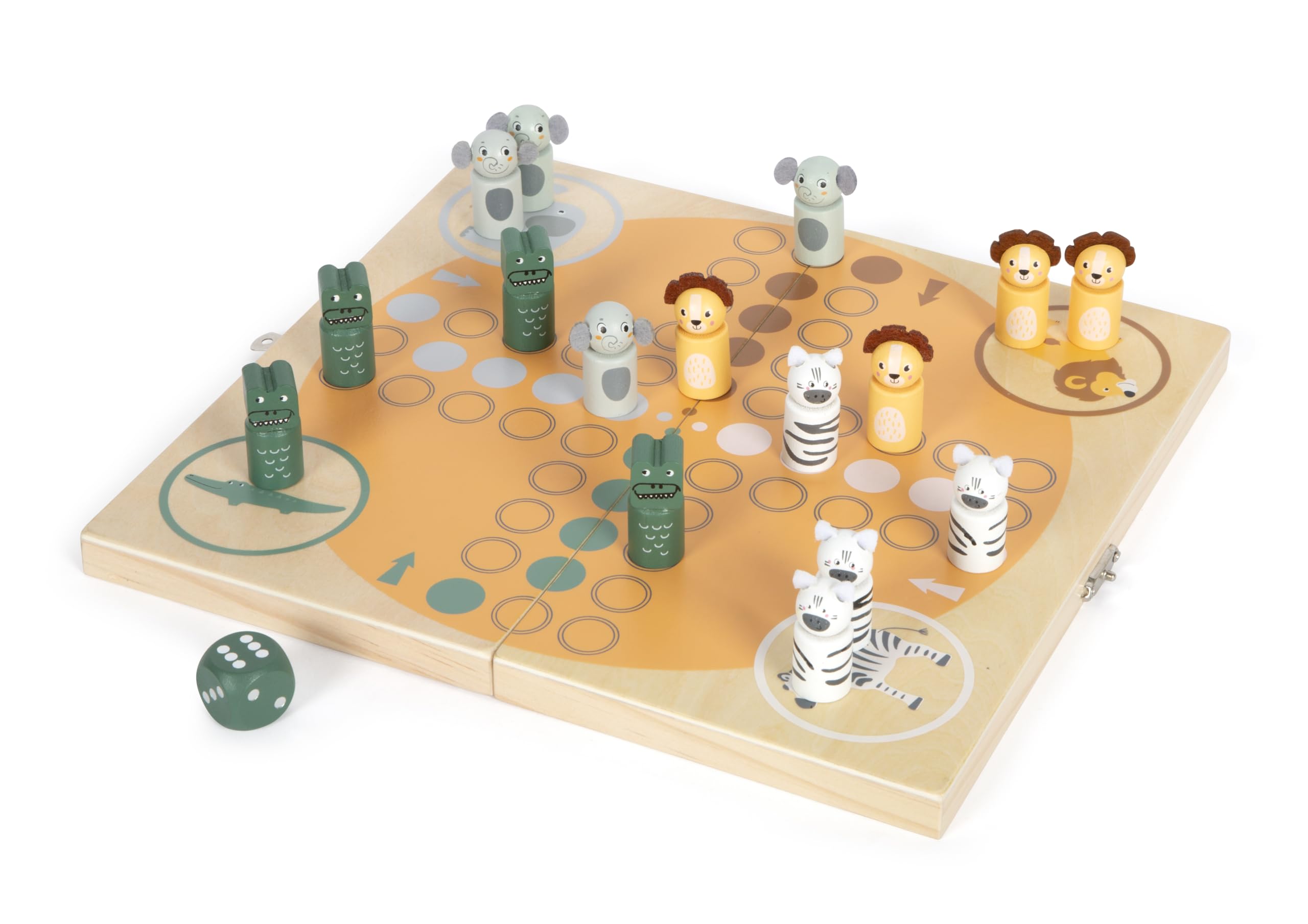 smallfoot Safari Ludo gioco legno 4 giocatori richiudibile