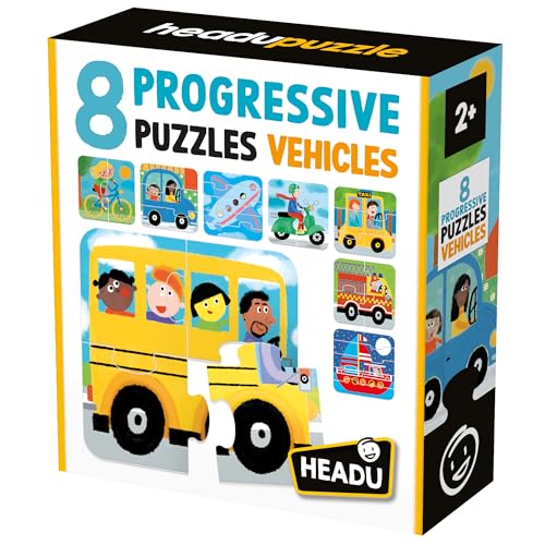 Headu Wild MU55607 puzzle progressivi 8 puzzle da 2 anni