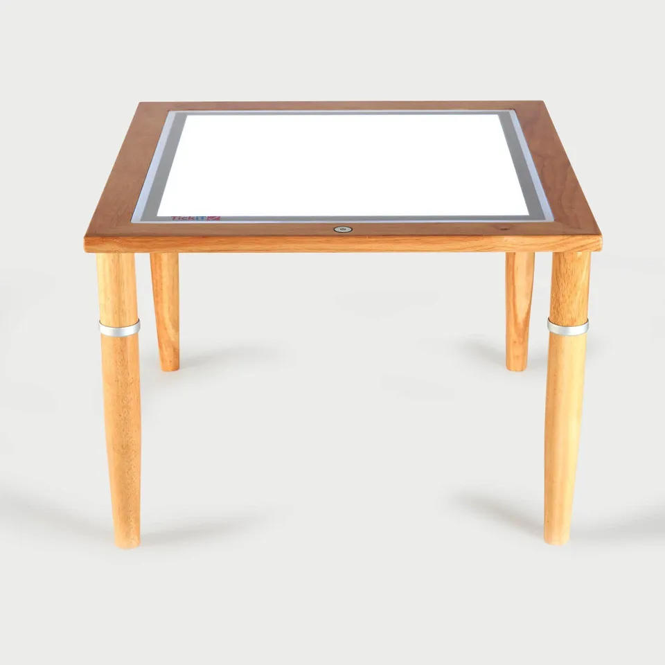 Tickit Tavolo Luminoso Legno LED Altezza Regolabile