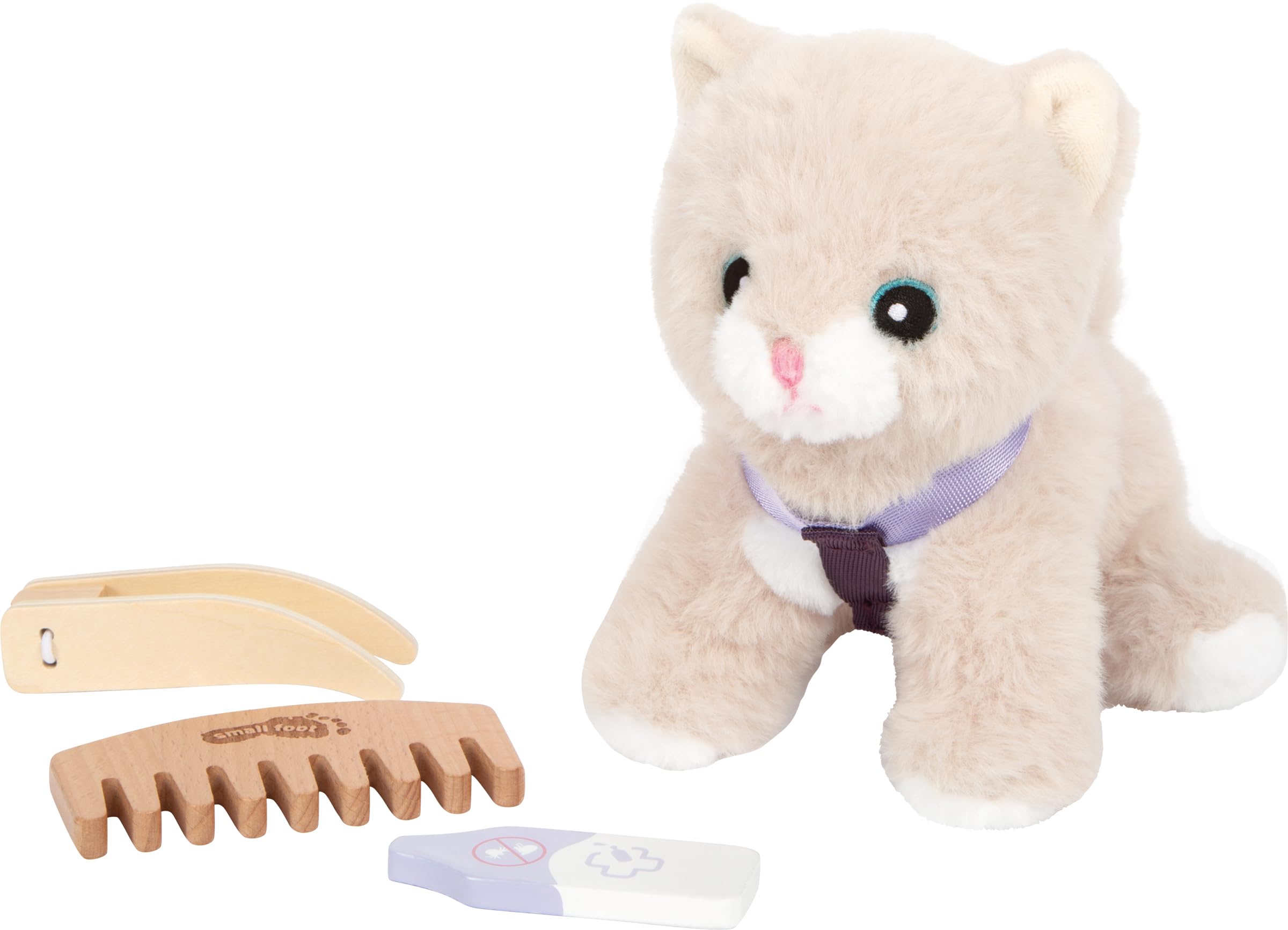 smallfoot Gatto Lilla set cura peluche borsa