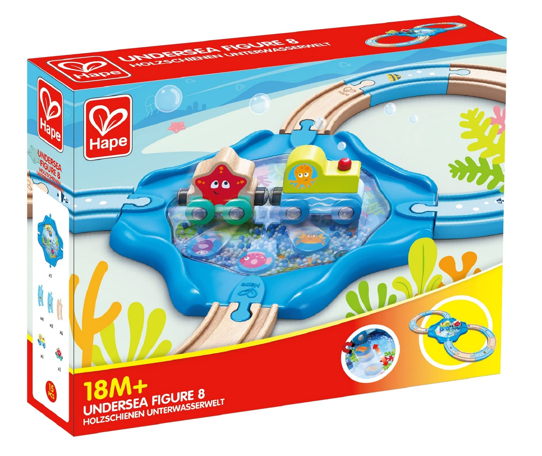 Hape E3827 My First Railway treni legno 8 pezzi