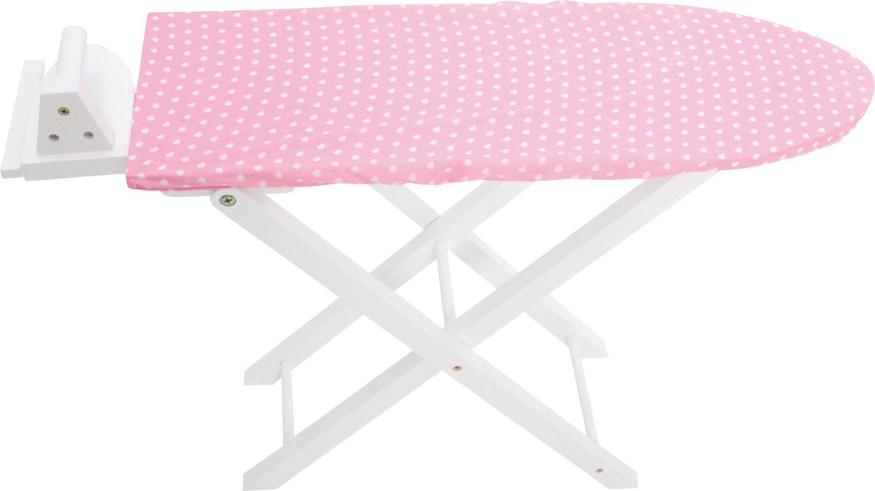 smallfoot Isabella 3466 set da stiro in legno rosa cuori