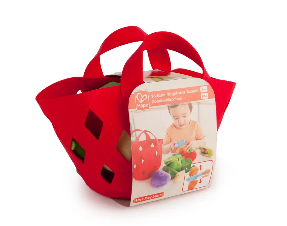 Hape E3167 cesto verdure gioco cucina feltro