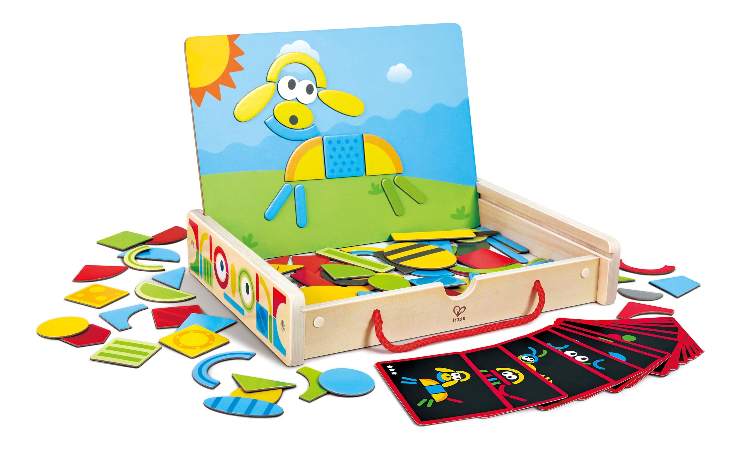 Hape Valigia Magnetica gioco magnetico 100 pezzi legno