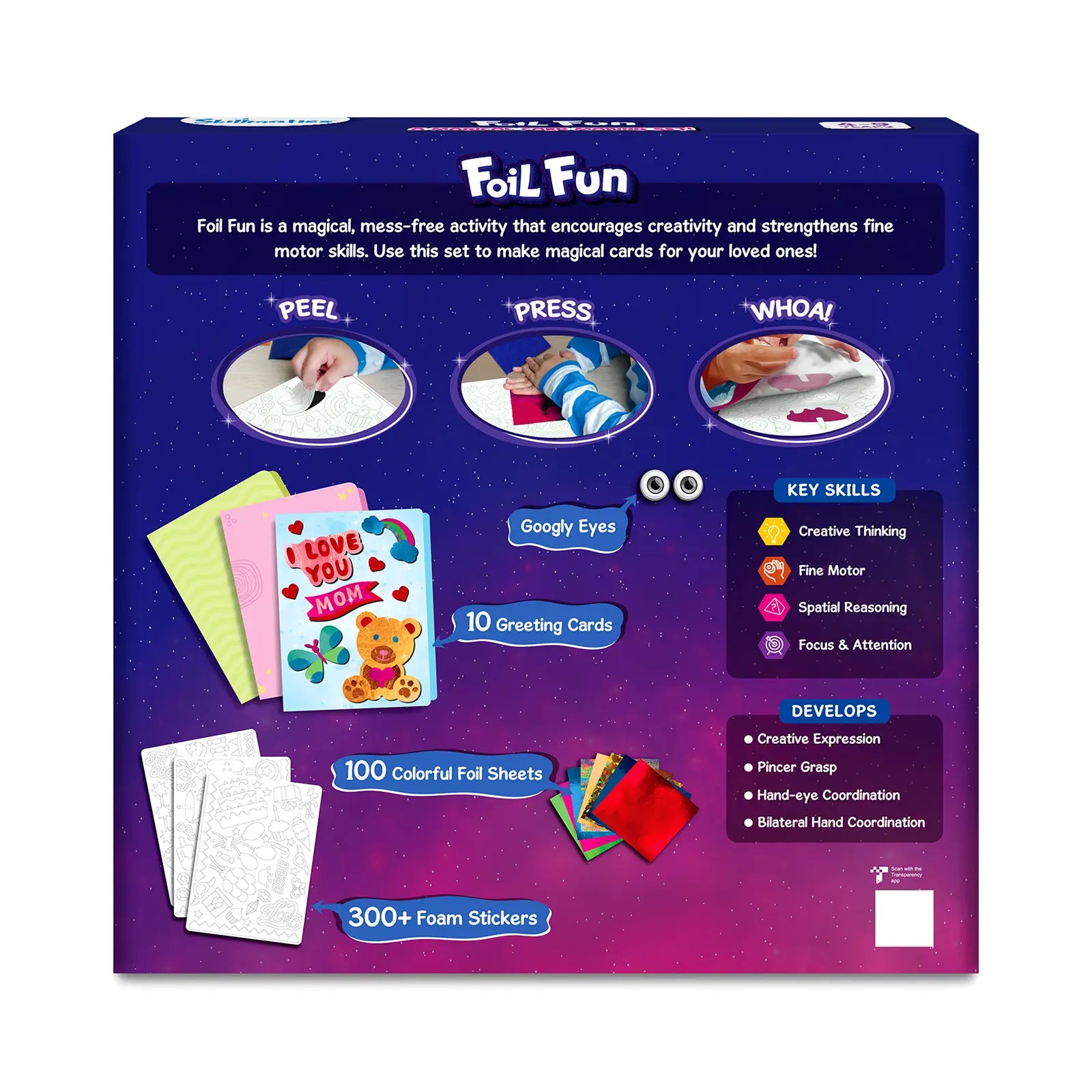Skillmatics Foil Fun Card Making Set kit biglietti 10 pezzi
