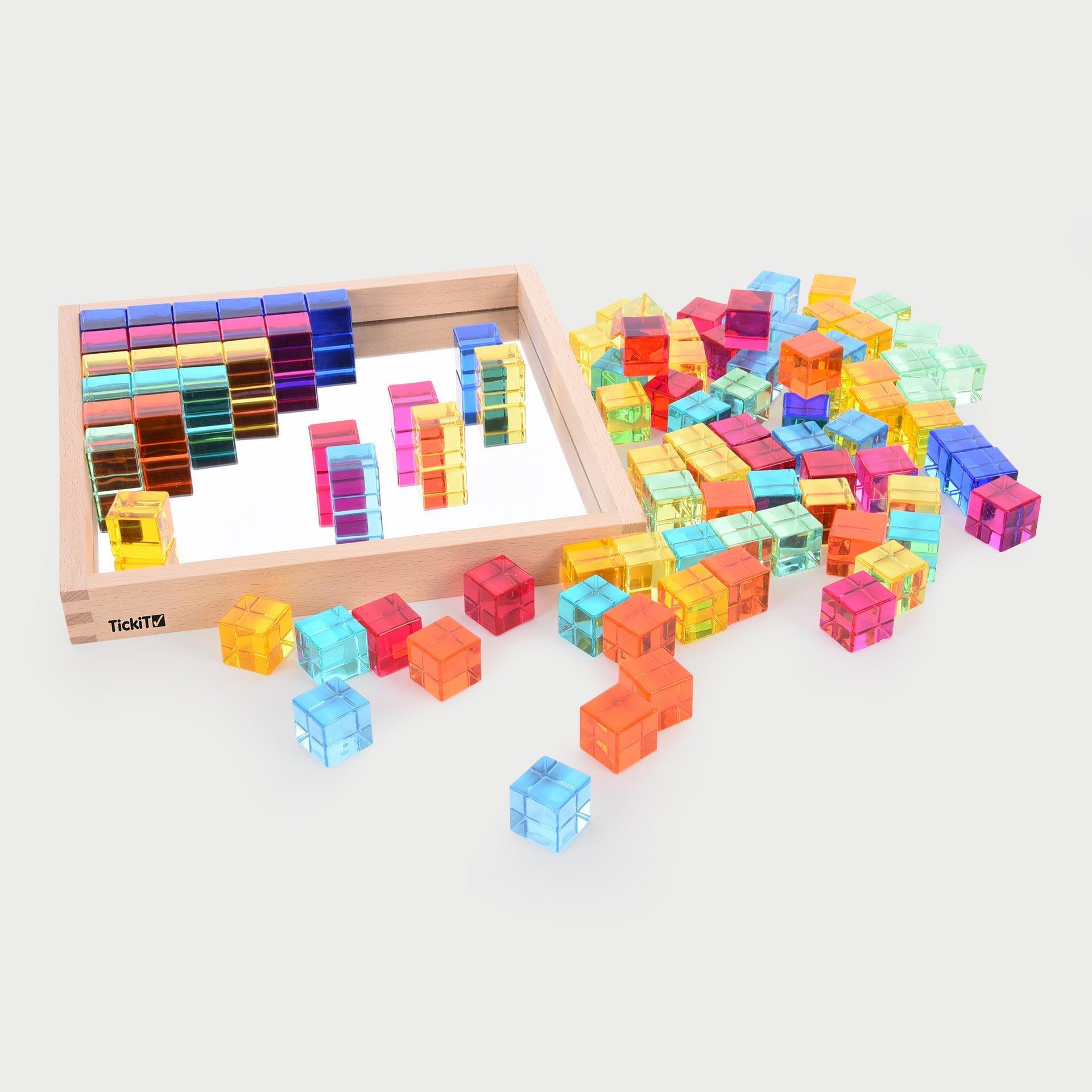 Tickit Gem Cube Mirror Tray cubetti 100 pezzi specchiato