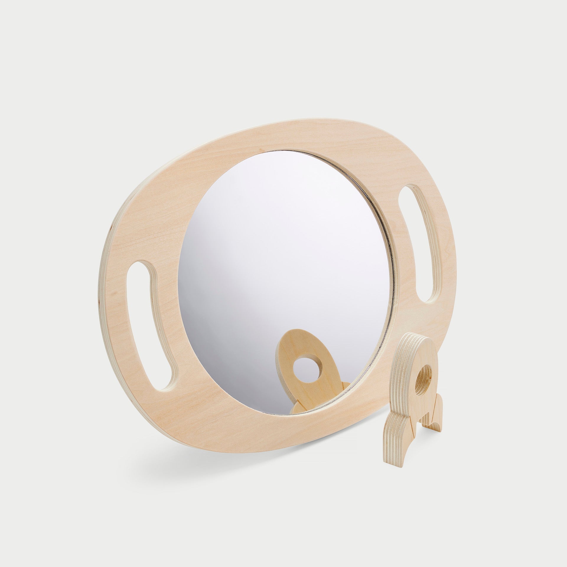 Tickit Hand Held Wooden Mirror specchio a mano legno
