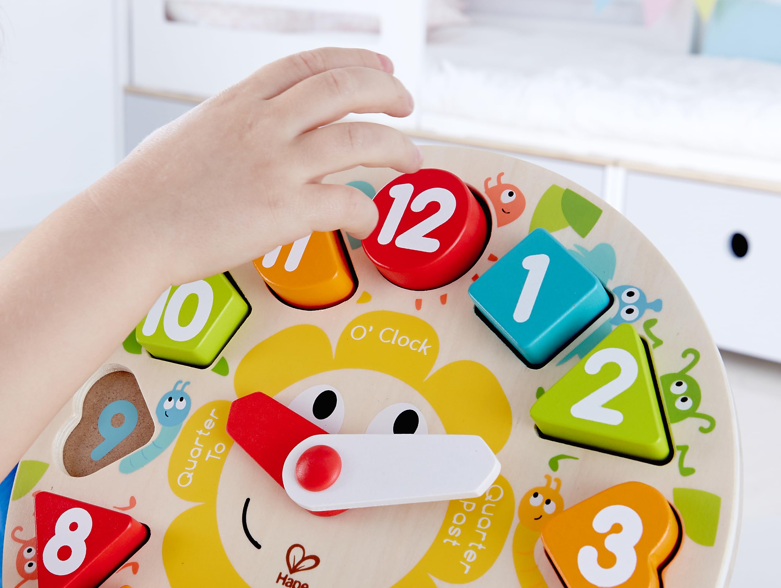 Hape Puzzle Orologio incastro legno impara l'ora 3 anni