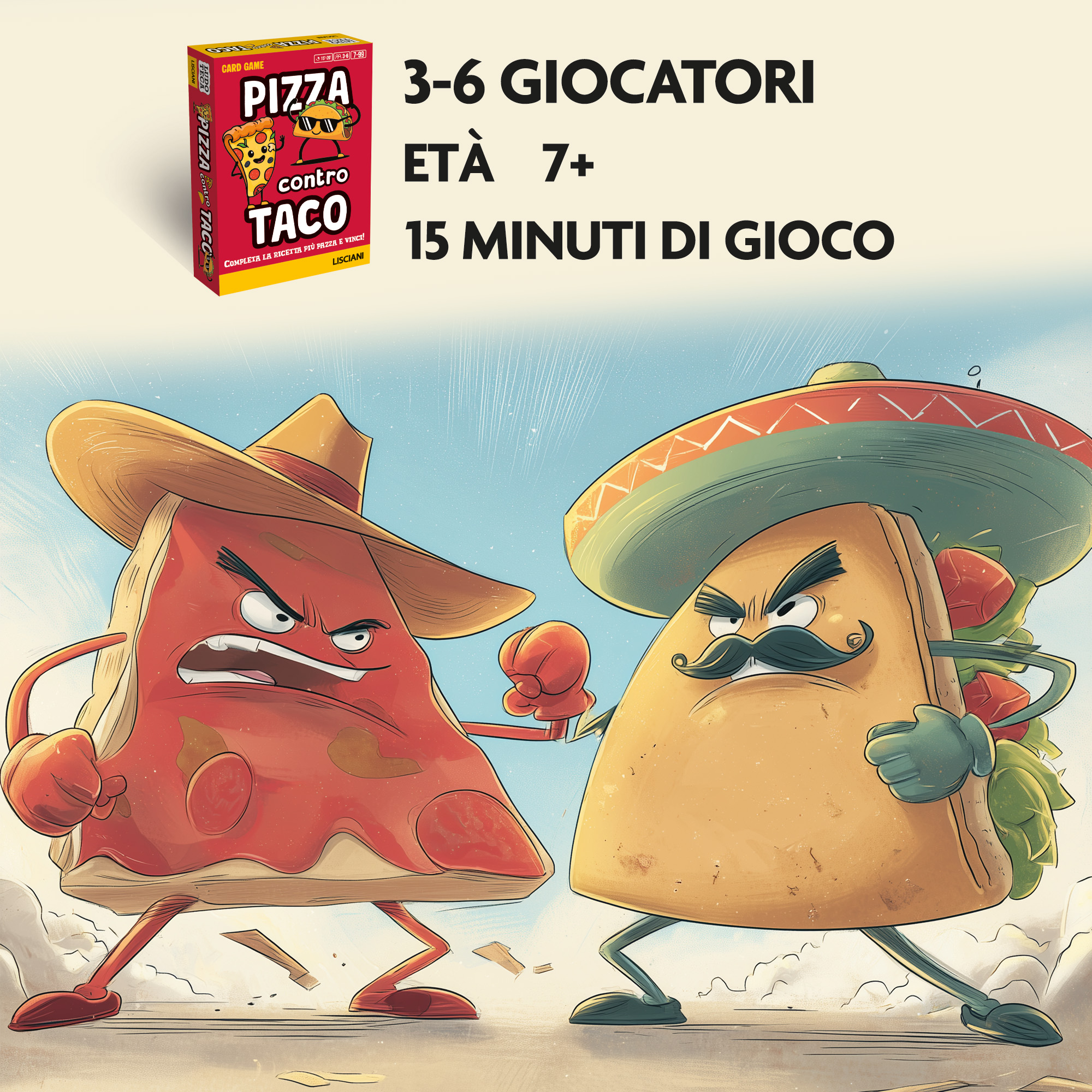 Lisciani Ludoteca Pizza Vs Taco gioco di carte ricette