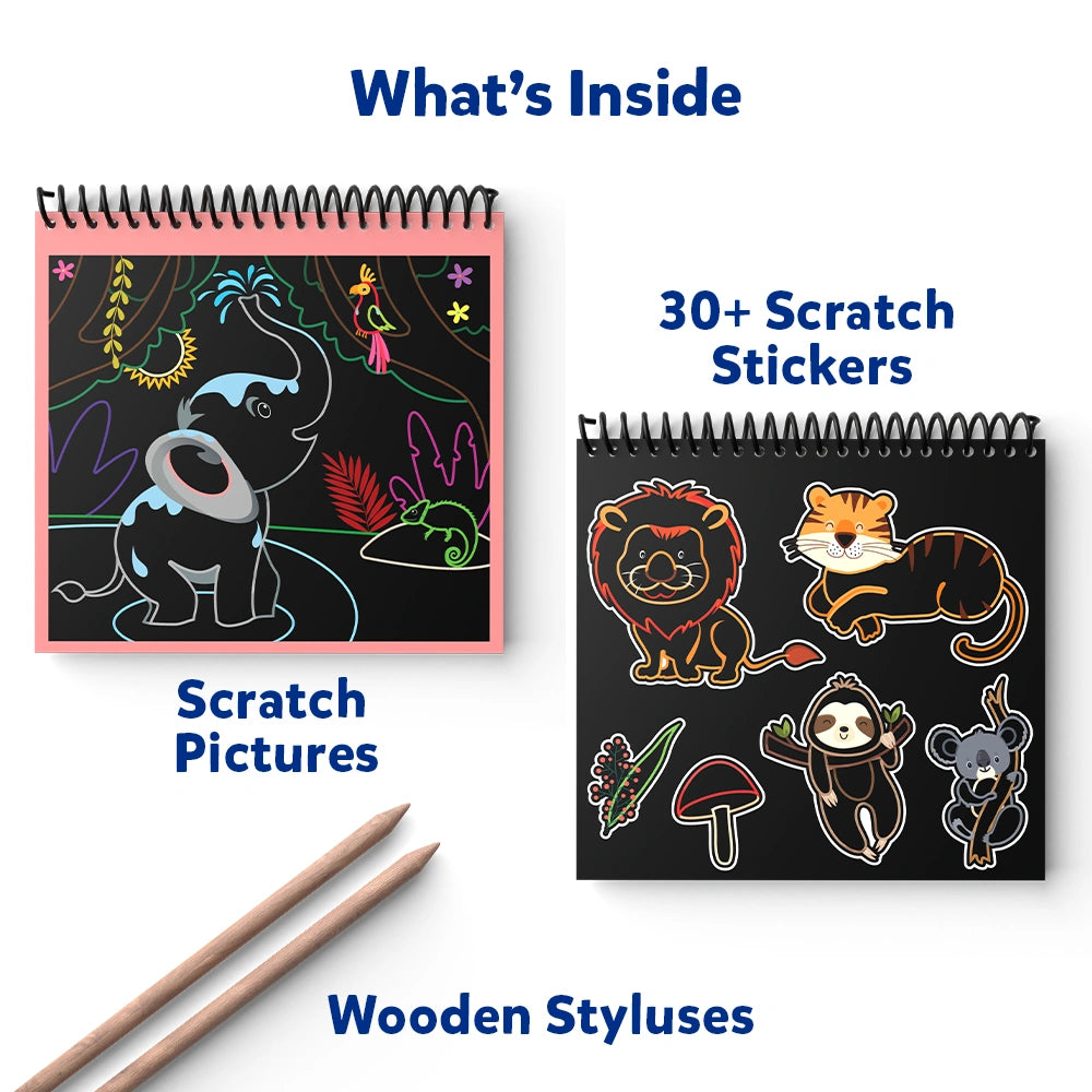 Skillmatics Magical Scratch Art Animals gratta e scopri